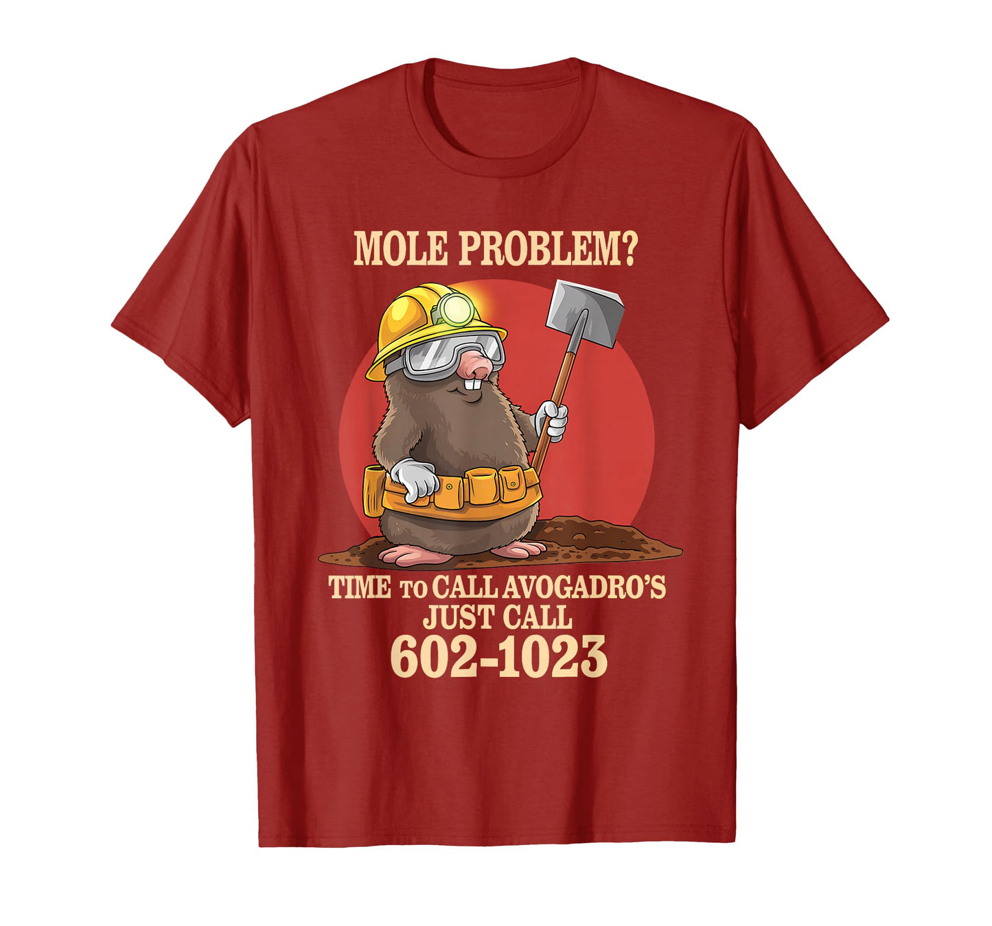 Chemistry Teacher Mole Problems? Call Avogadro's Number T-Shirt