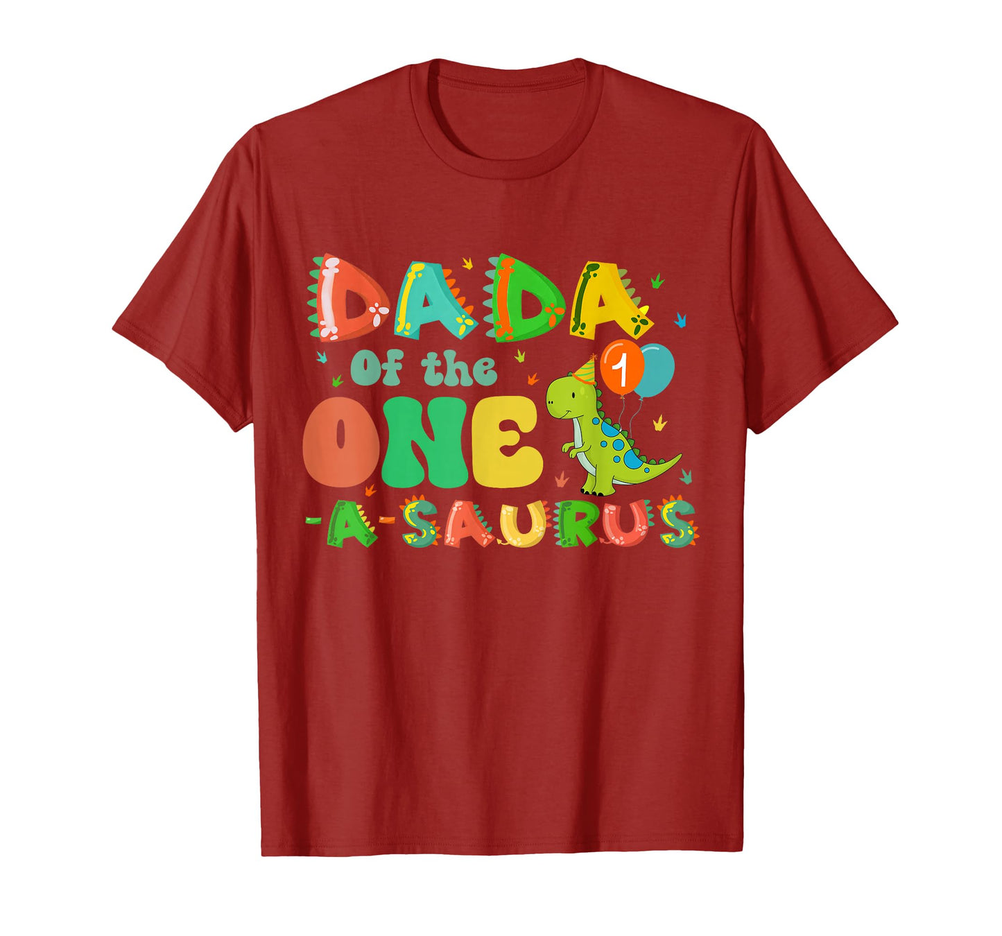 Dada Of The One-A-Saurus 1st Birthday Boy Dinosaur Family T-Shirt