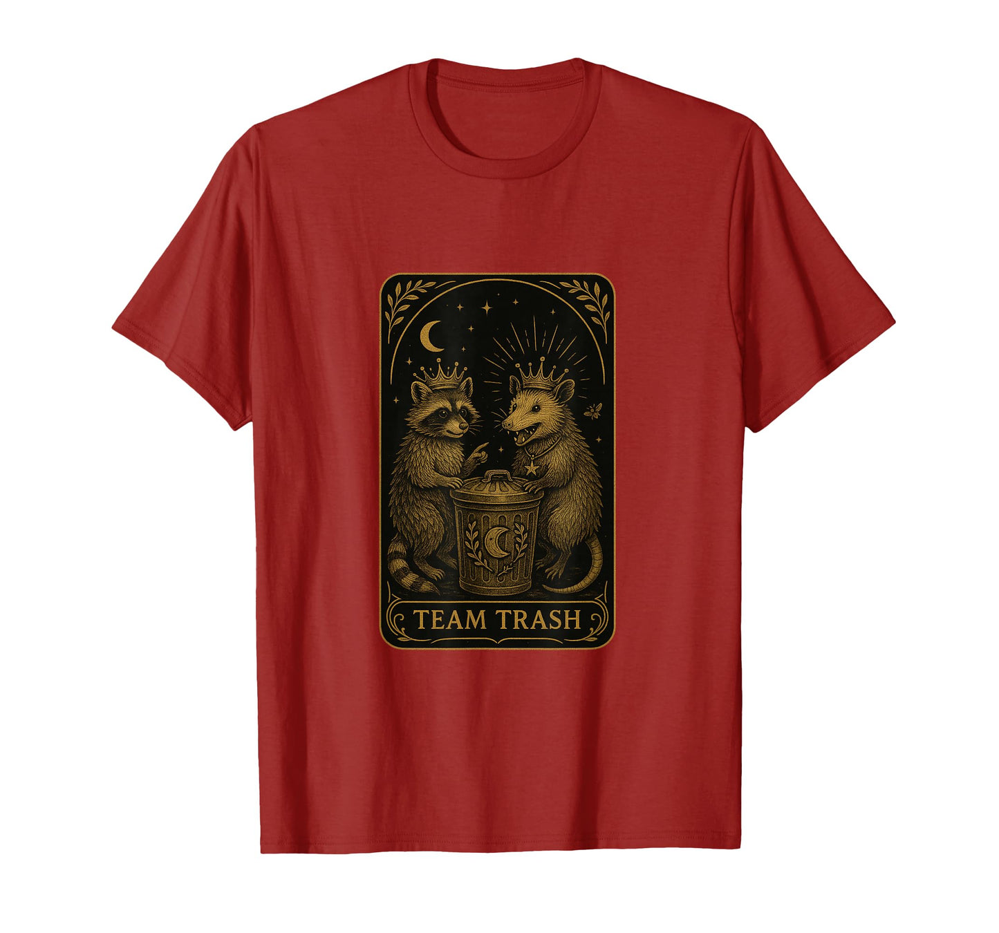 Team Trash Tarot Card Racoon Opossum Lover Funny Men Women T-Shirt