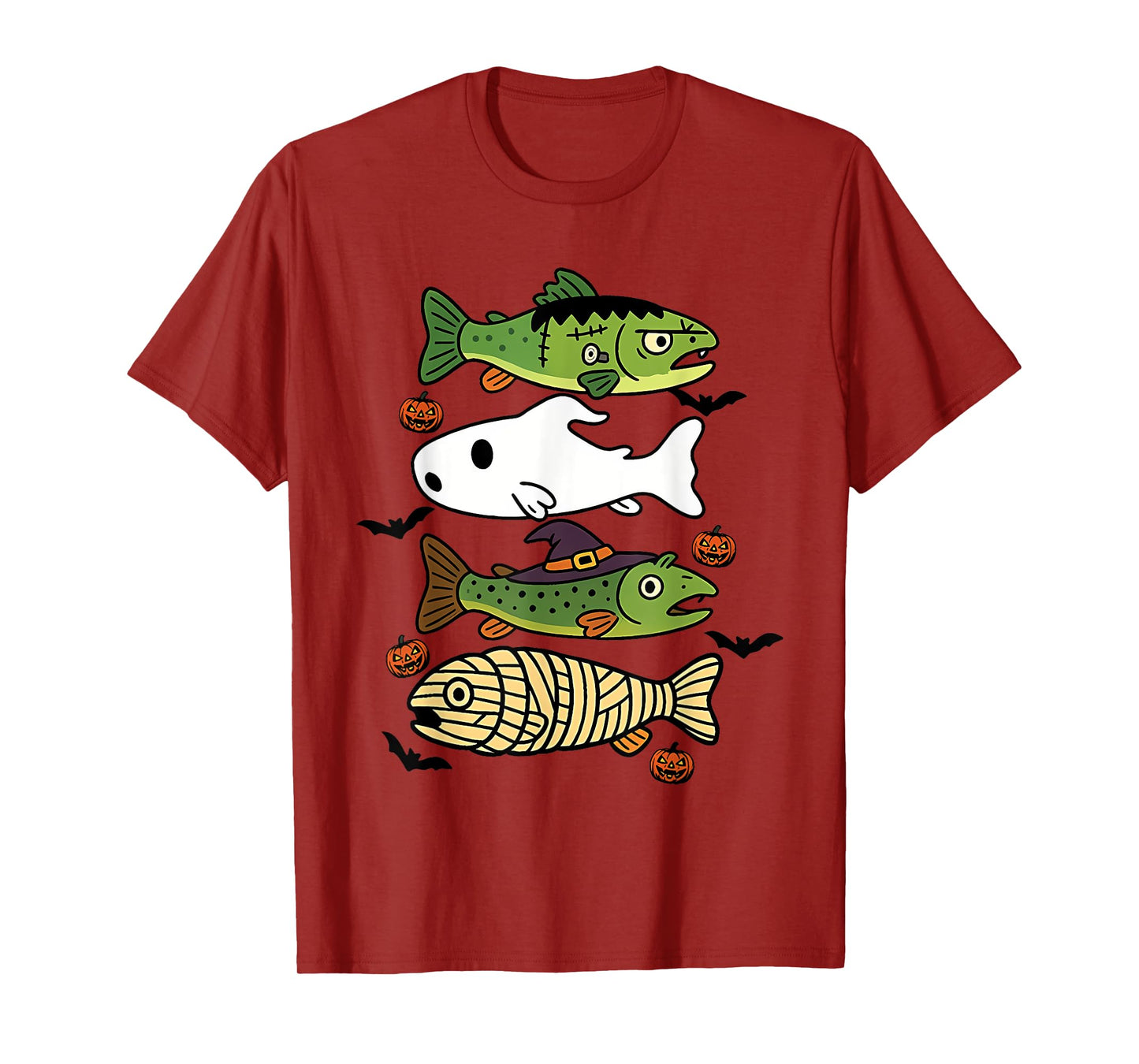 I'd Rather Be Fishing Funny Fishing Halloween Spooky Vibes T-Shirt