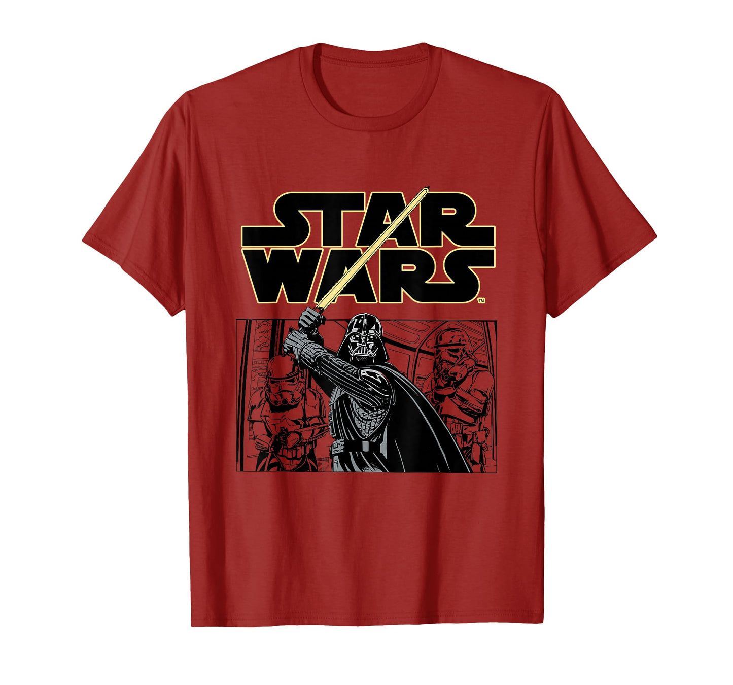 Star Wars Classic Darth Vader Empire Attack Panel T-Shirt