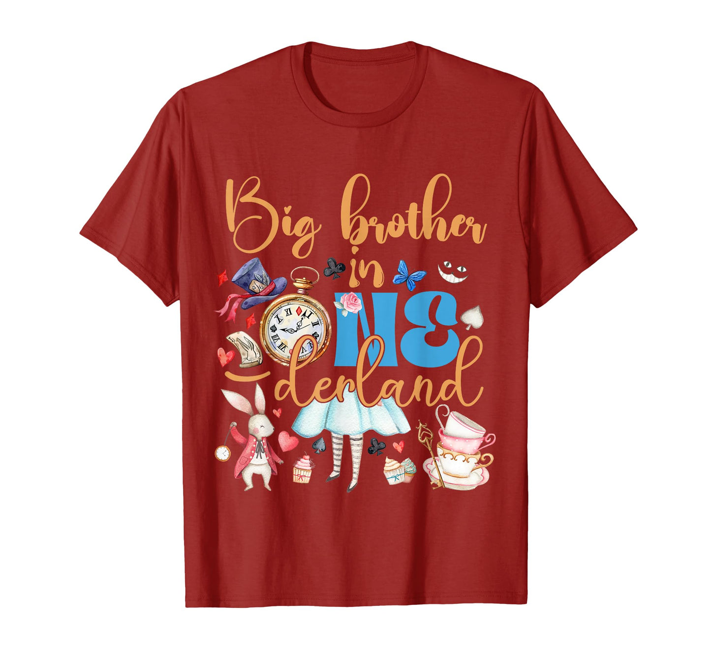Alice Big Brother in ONEderland Birthday Family T-Shirt