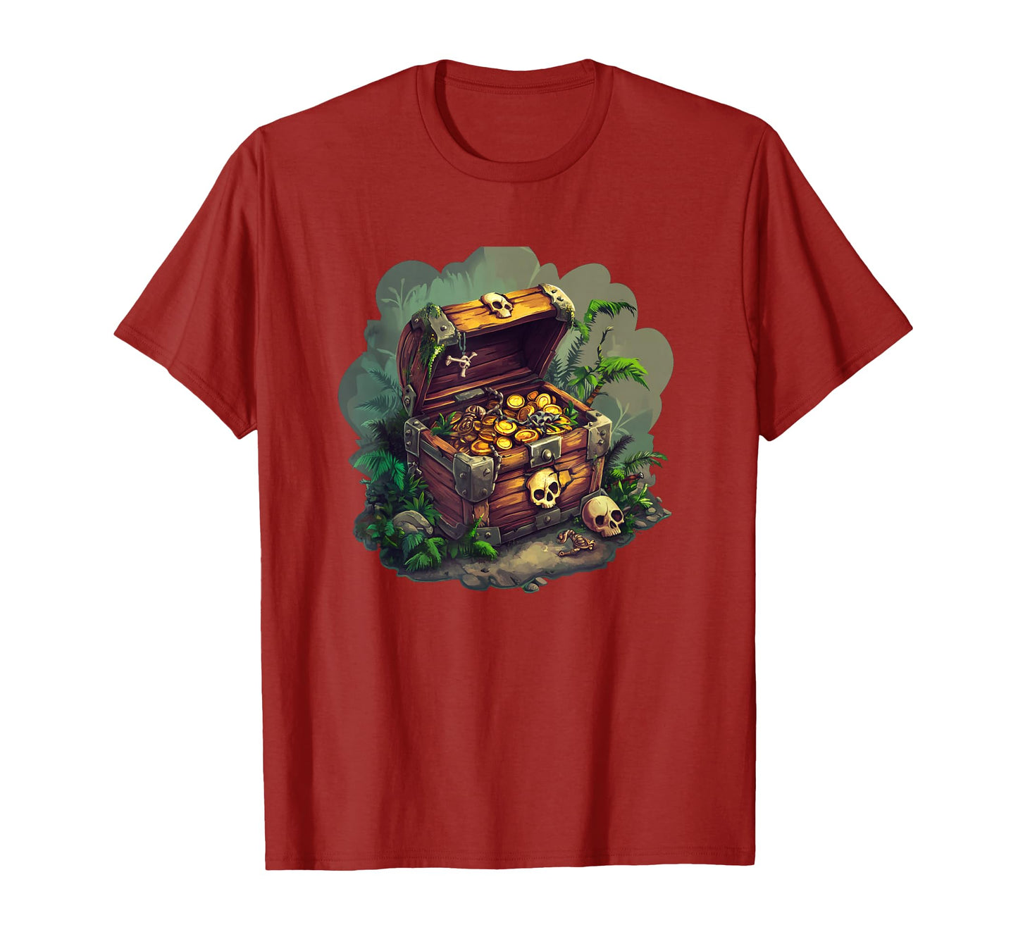 Buried Pirate Chest Awaiting Your Treasure Hunt T-Shirt
