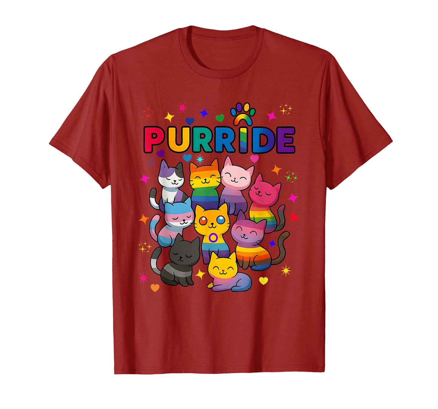 Animal Lovers Purr Cat Pride Allies LGBT T-Shirt