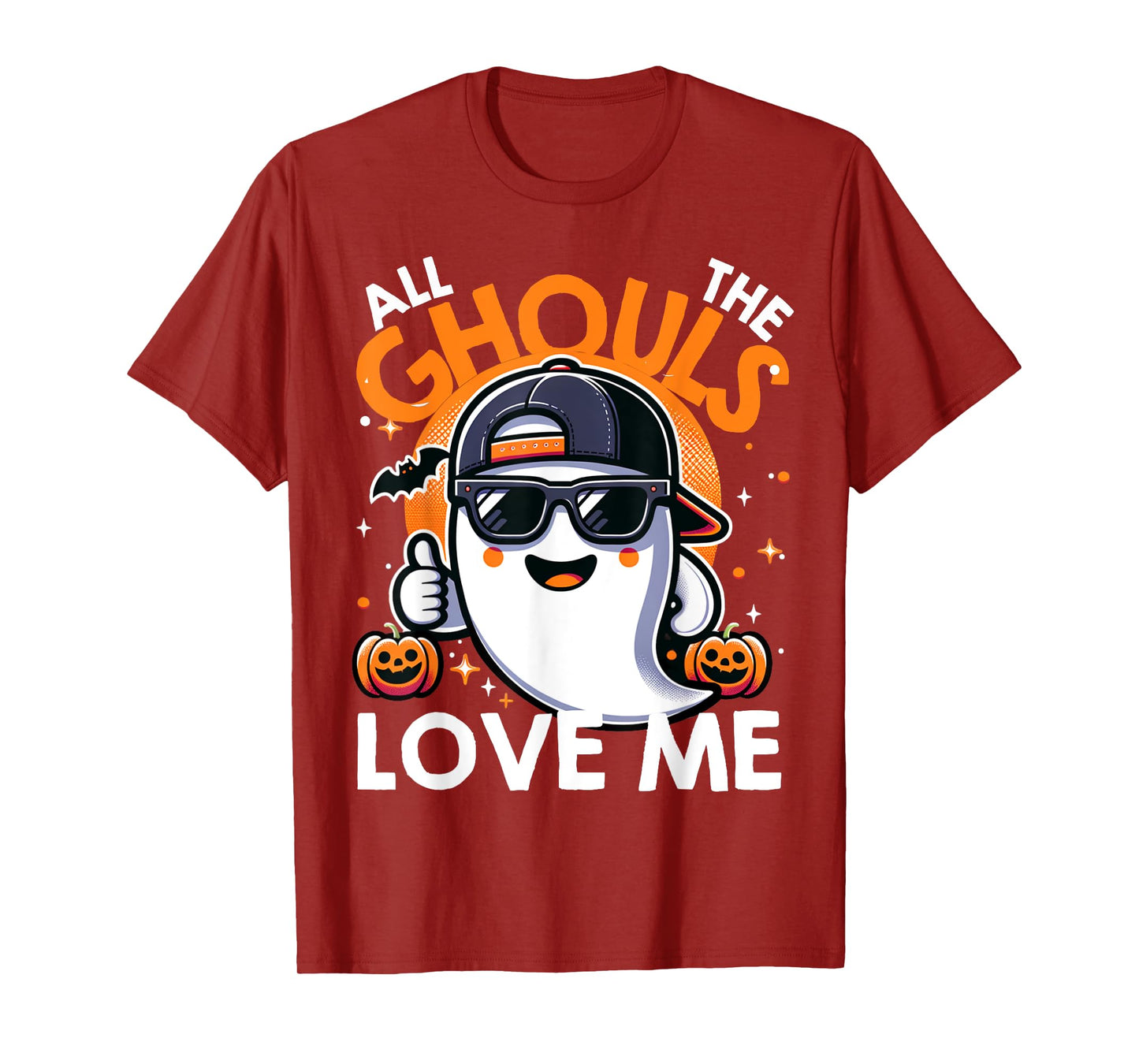 All The Ghouls Love Me Halloween Ghost Kids Boys Toddler T-Shirt