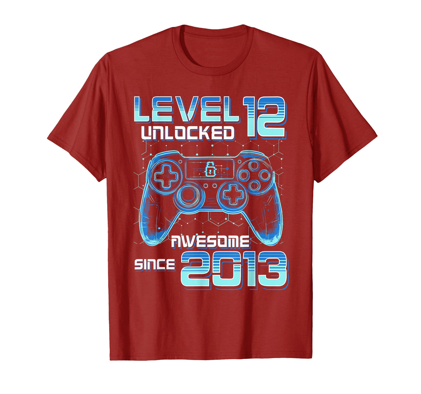 Level 12 Unlocked Video Game Party 12th Birthday Gamer Boys T-Shirt