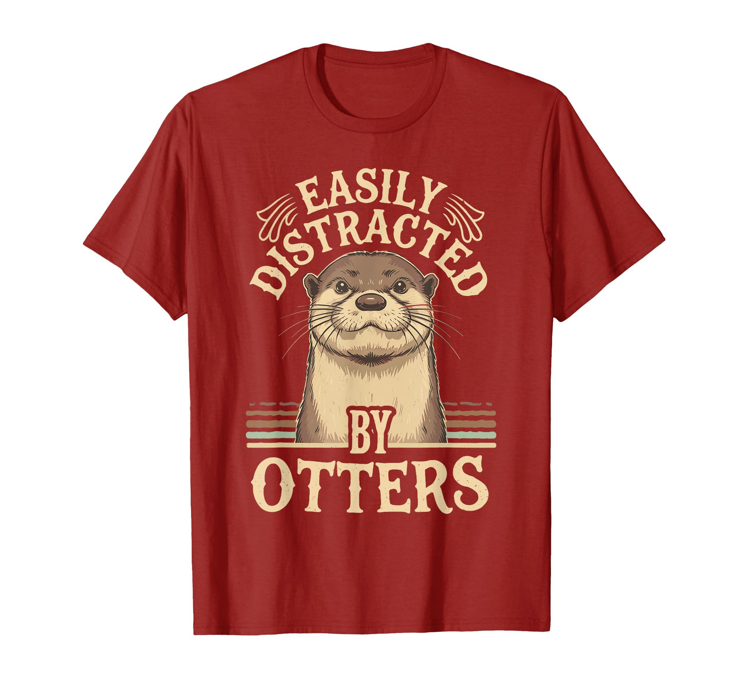 Easily Distracted by Otters Funny Otters Lovers Jokes Men T-Shirt