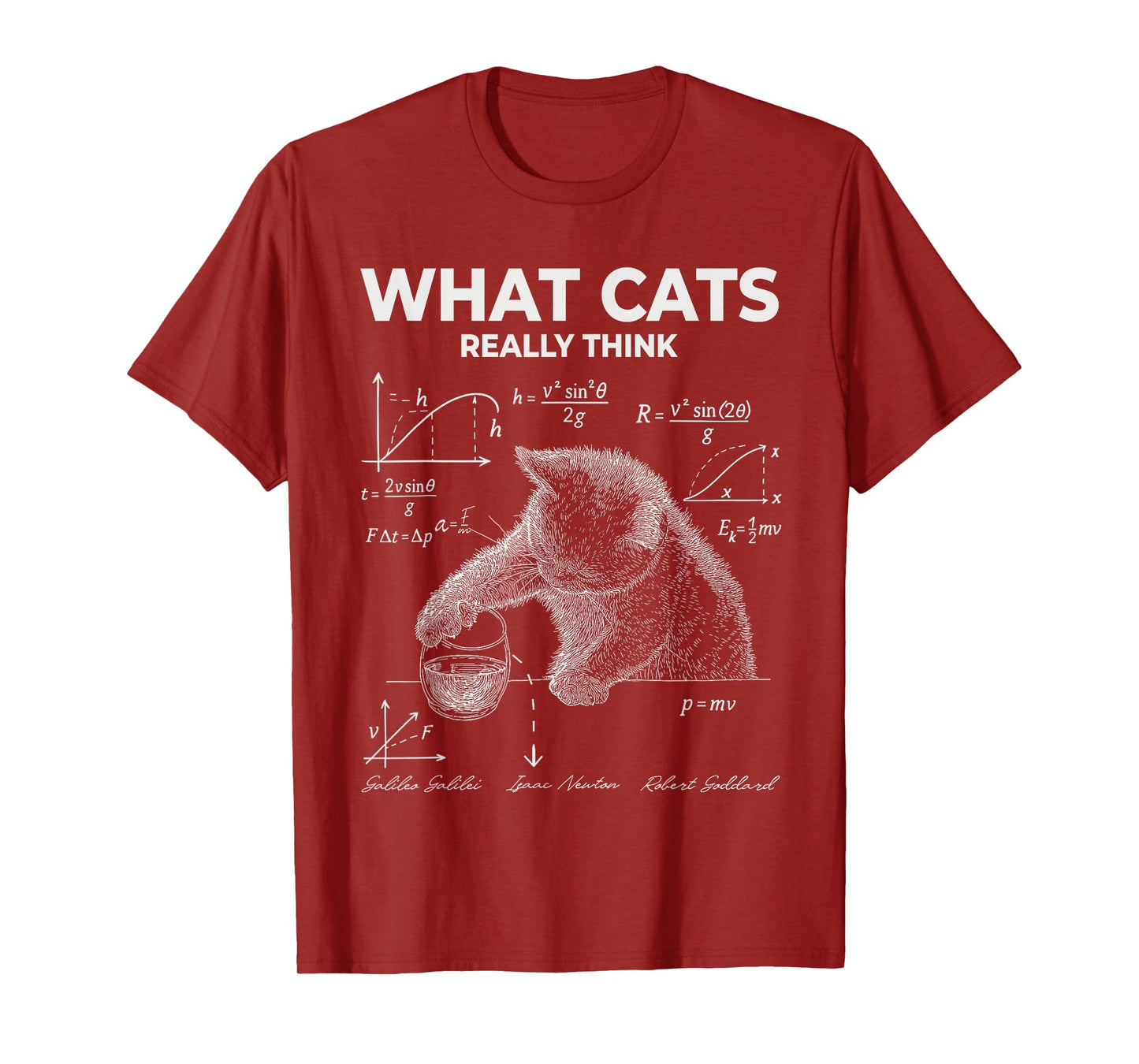 Funny Science Cat Meme What Cats Really Think Humor T-Shirt