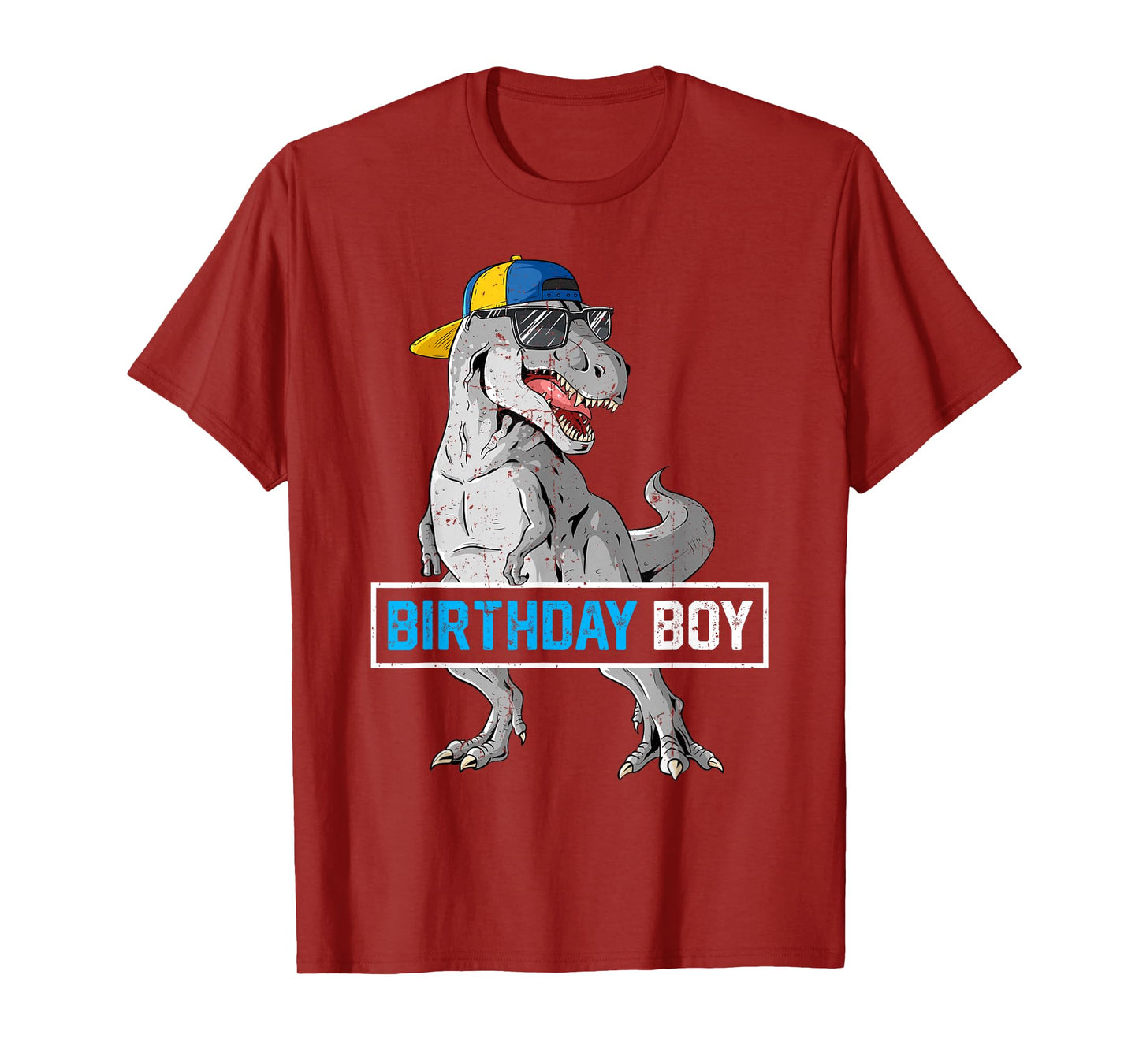Kids Birthday Boy Dino T Rex Dinosaur Boys Matching Family T-Shirt