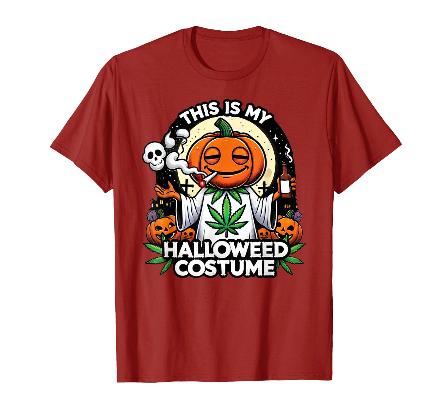 Halloween Costume Marijuana Cannabis Weed Funny 420 Humor T-Shirt