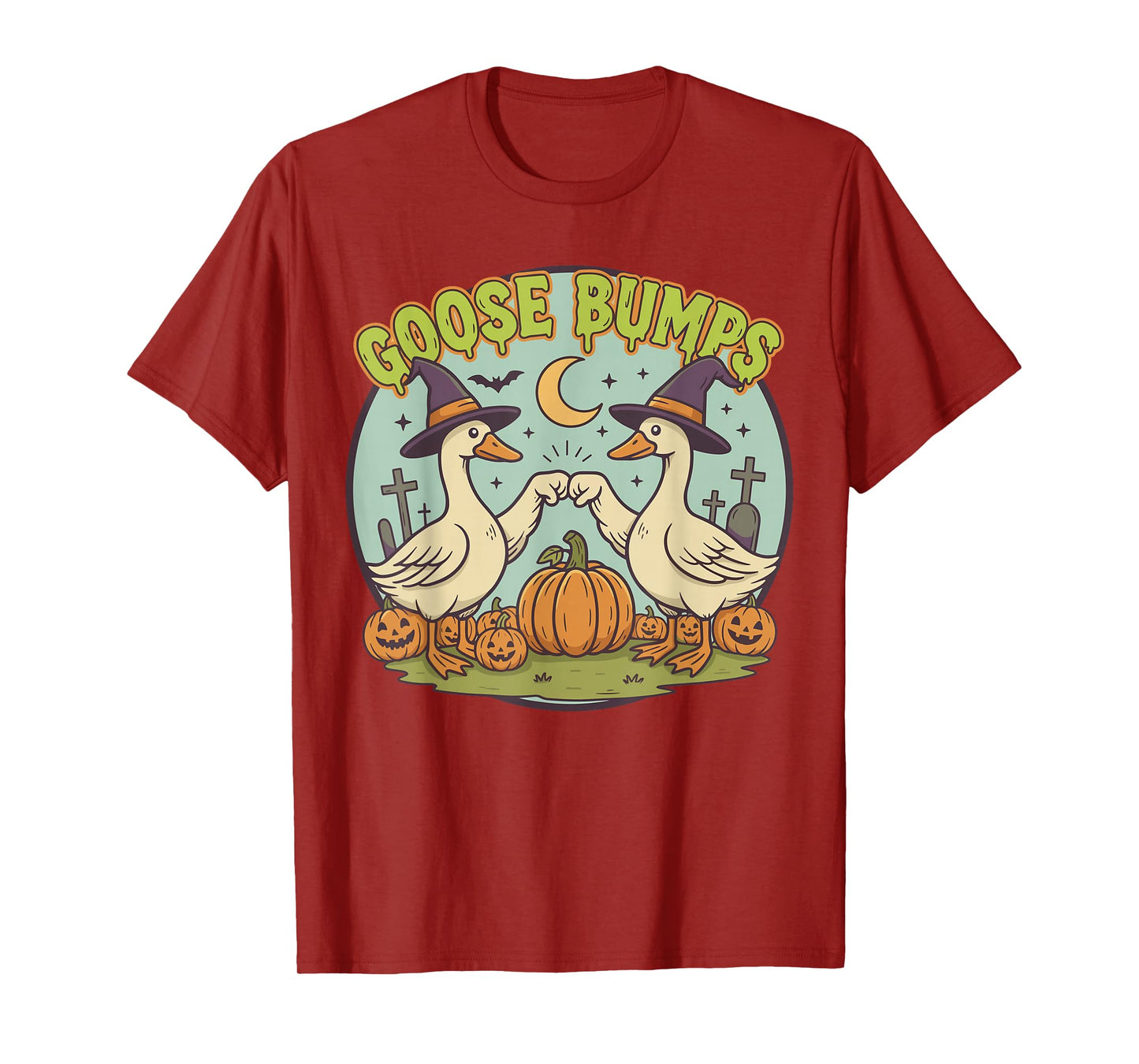 Cute Spooky Goose Shirt, Funny Halloween Goose Bumps T-Shirt