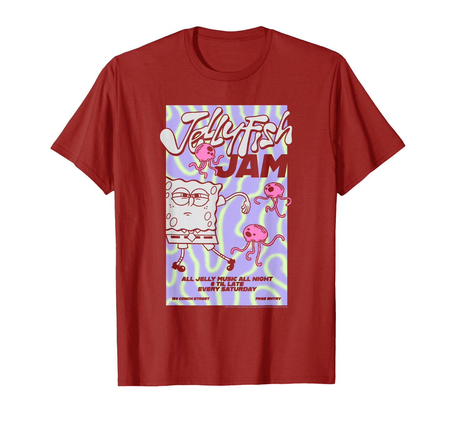 SpongeBob SquarePants Jellyfish Jam Jelly Y2K Rave T-Shirt