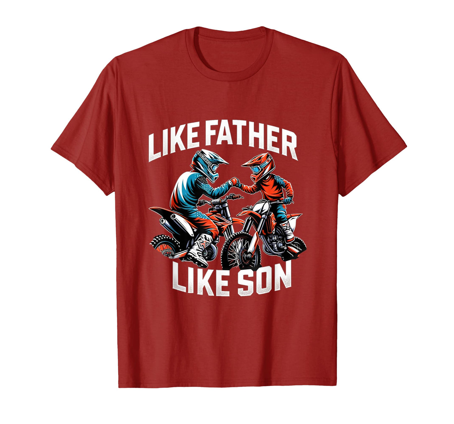 Dirt Bike Family Father Son Motocross Off-Road MX Dad Boys T-Shirt