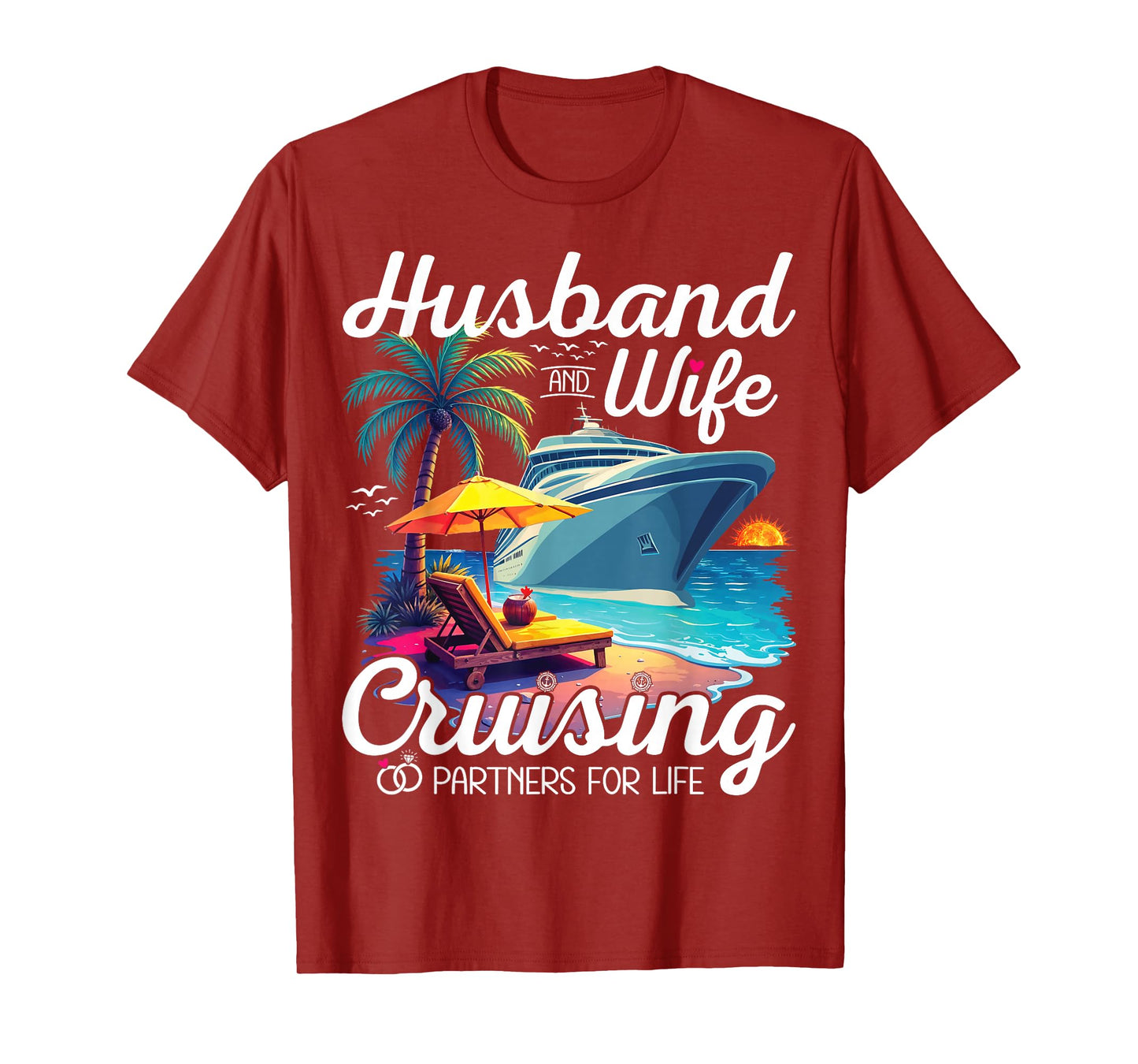 Couple Cruise Husband And Wife Cruising Partners For Life T-Shirt