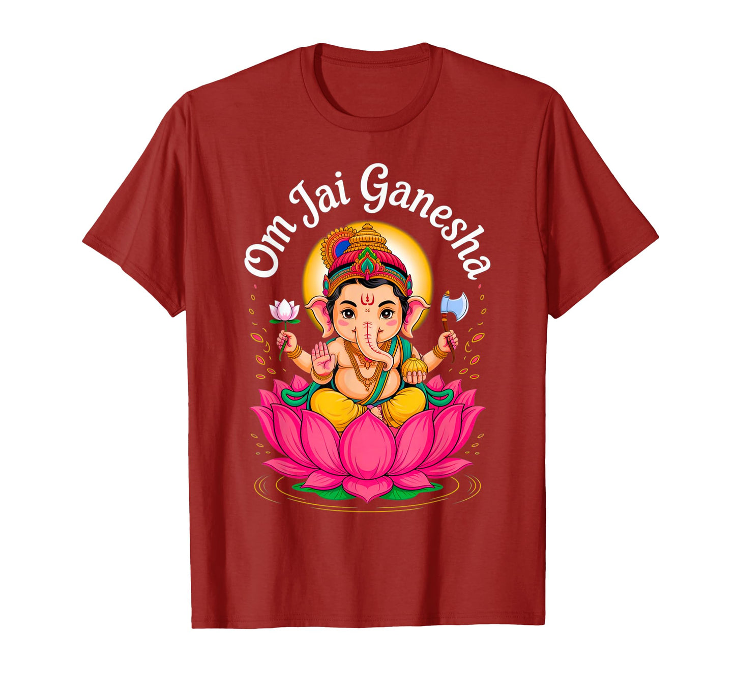 Hindu Ganesha Puja Elephant God India Meditation Yoga Murti T-Shirt