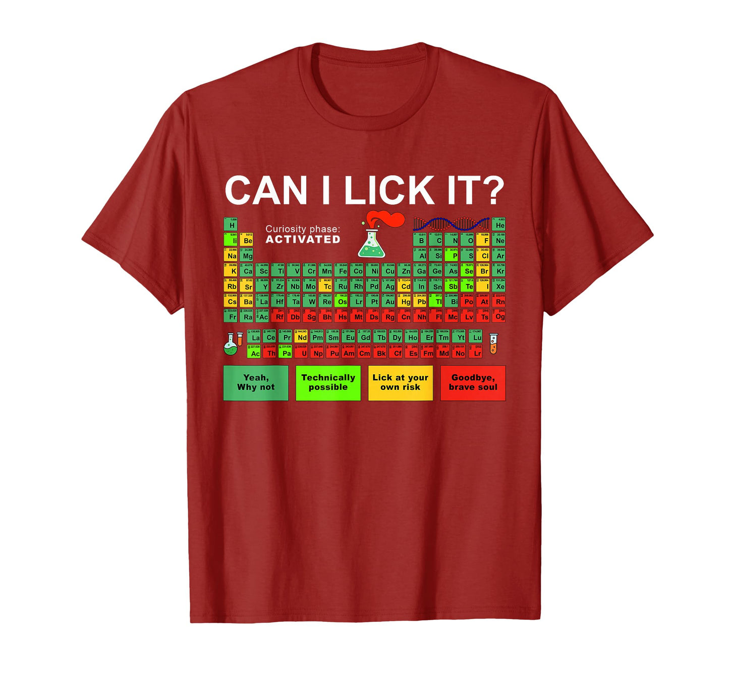 Can I Lick It Periodic Table Of Elements Science Student T-Shirt