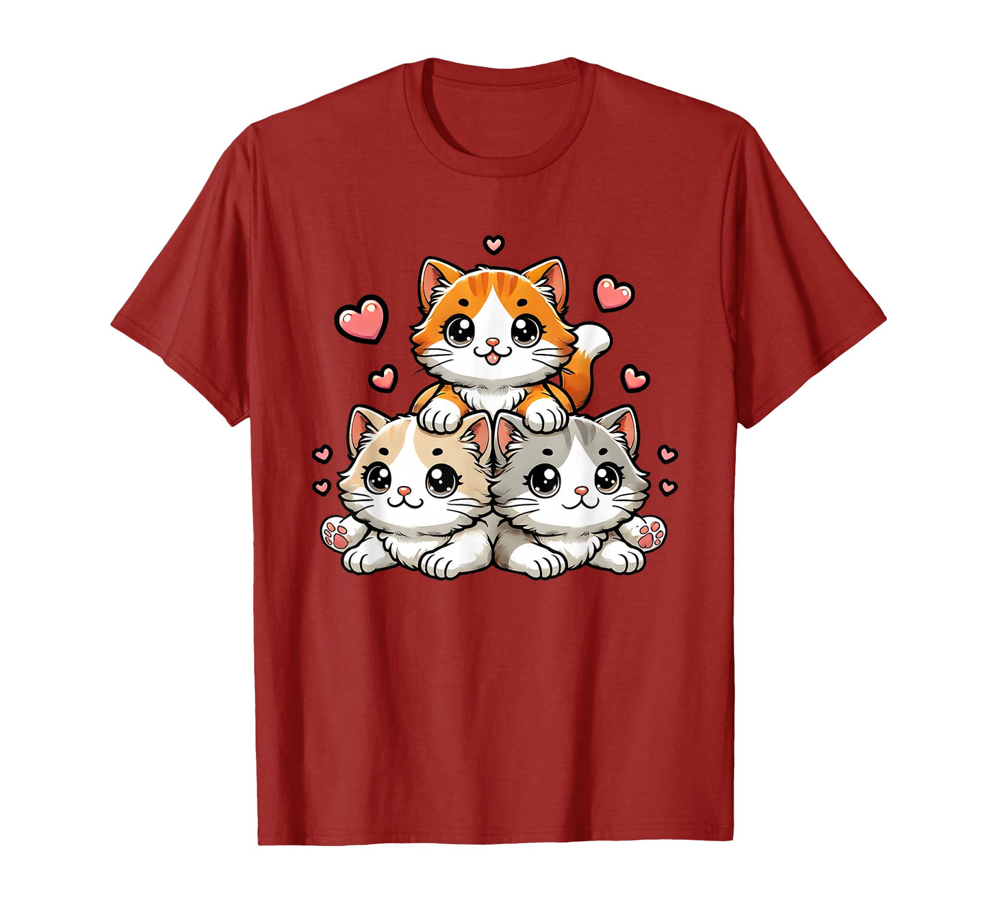 Cute Kawaii Cats Neko Funny Kitten Cat Lover Gift Women Girl T-Shirt