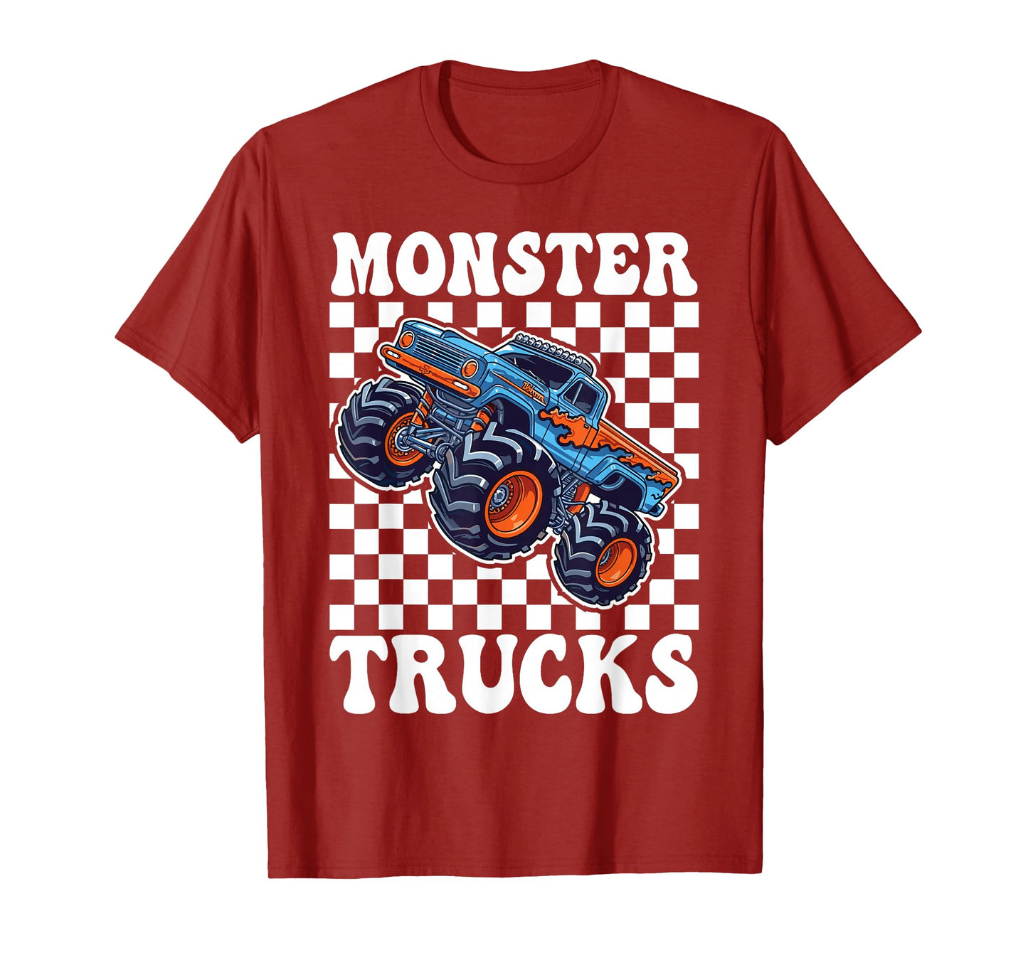 Monster Truck for Toddlers, Kids Monster Truck Retro Vintage T-Shirt