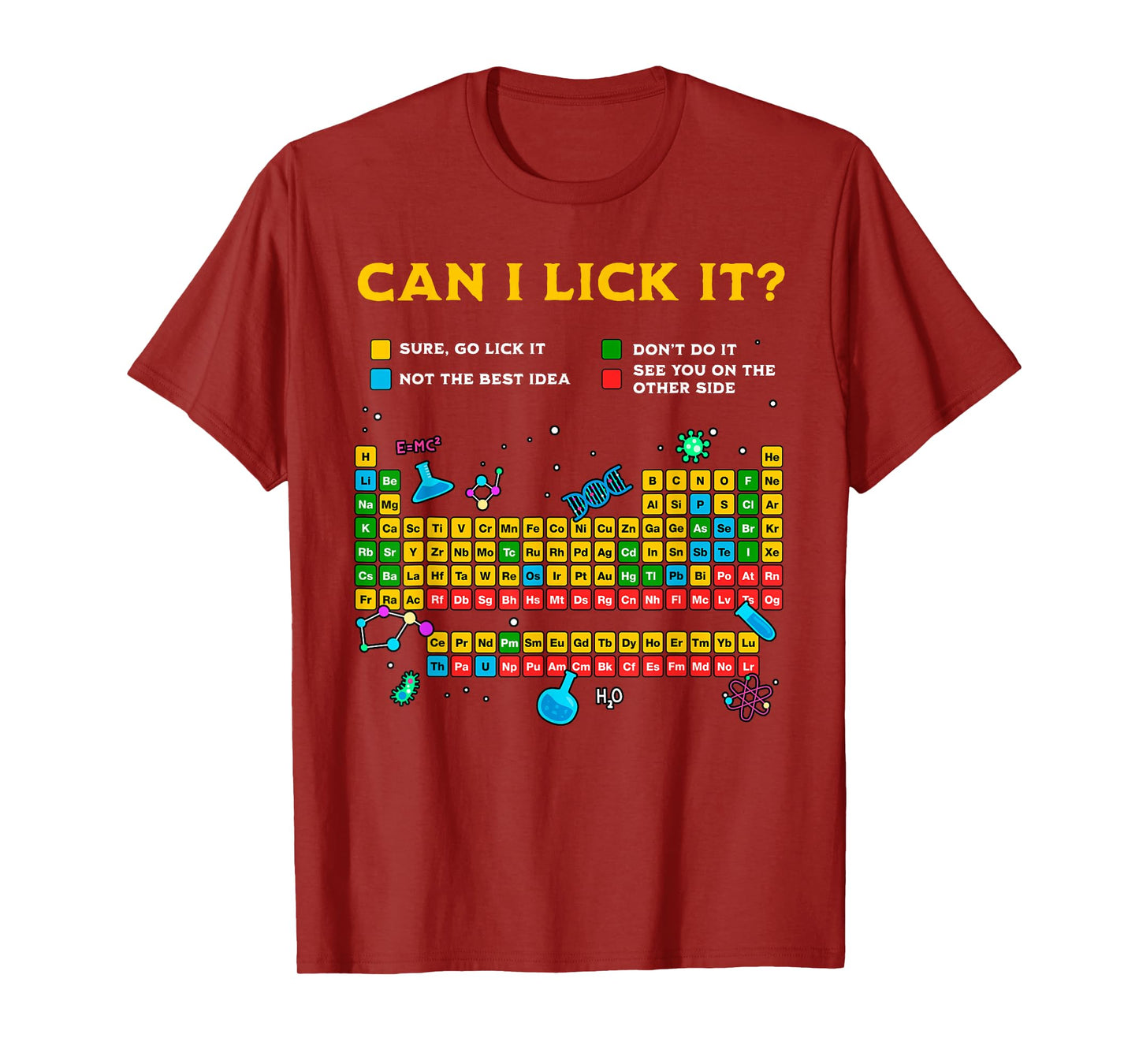 Can I Lick It Periodic Table Funny Science Teacher Student T-Shirt