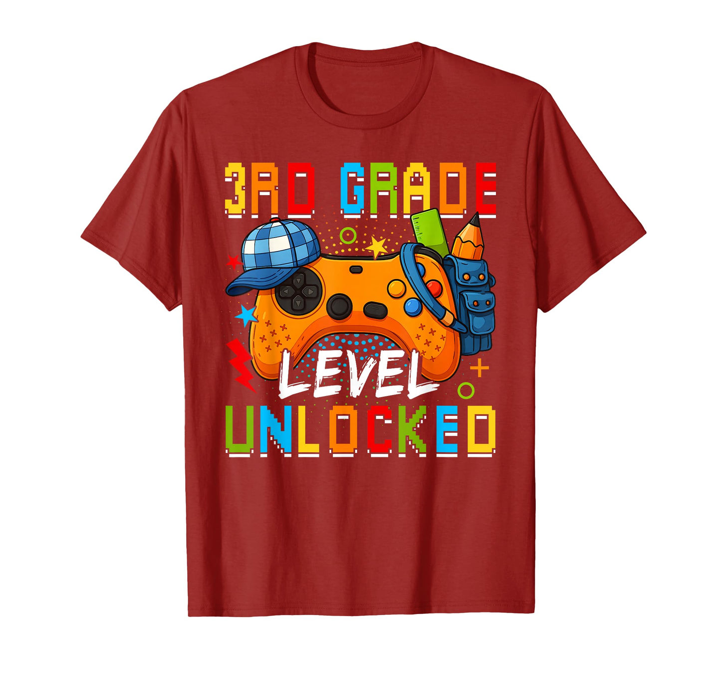 3rd Third Grade Level Unlocked Video Game Back To School T-Shirt