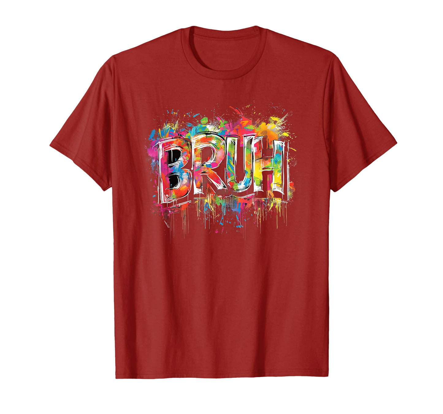 Boys Bruh Meme Funny Saying Teens Graffiti Aesthetic Kids T-Shirt