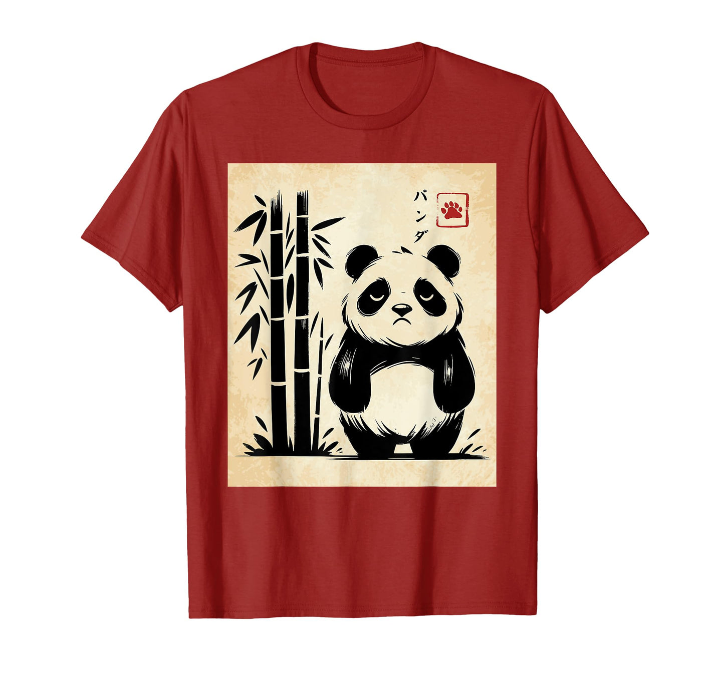 Kawaii Panda Ink Japanese Streetwear Novelty Funny Panda T-Shirt