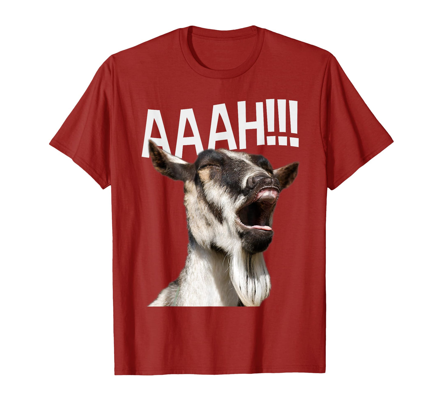 Halloween Screaming Goat AAAH!!! - Funny Crazy Goat T-Shirt