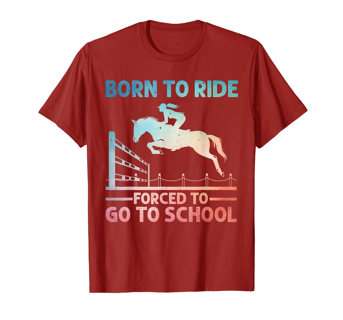 Horse Racing Art For Kids Boys Girls Horse Lover Equestrian T-Shirt