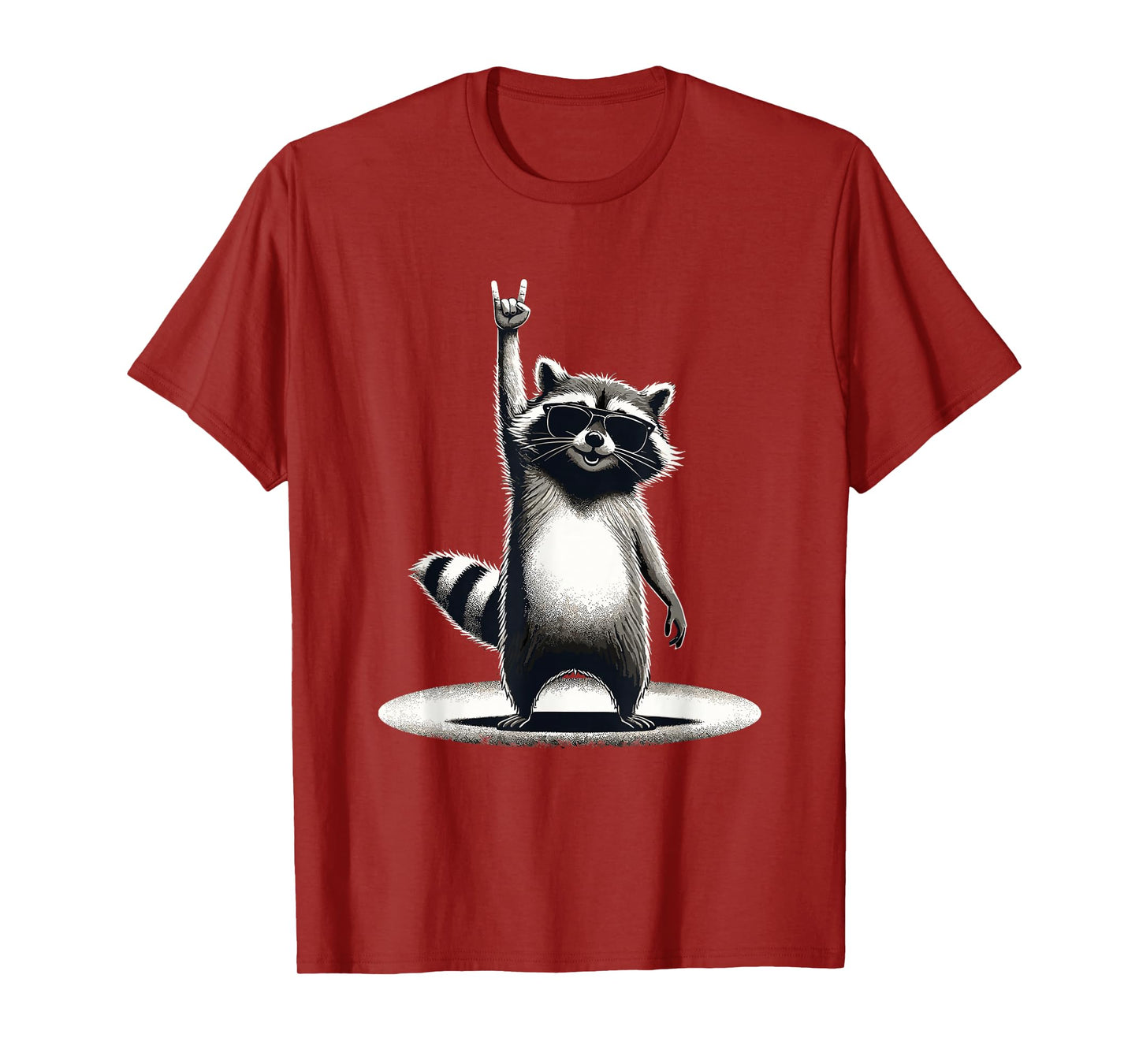 Retro Raccoon Rock Music Gift Men Kids Women Funny Raccoon T-Shirt