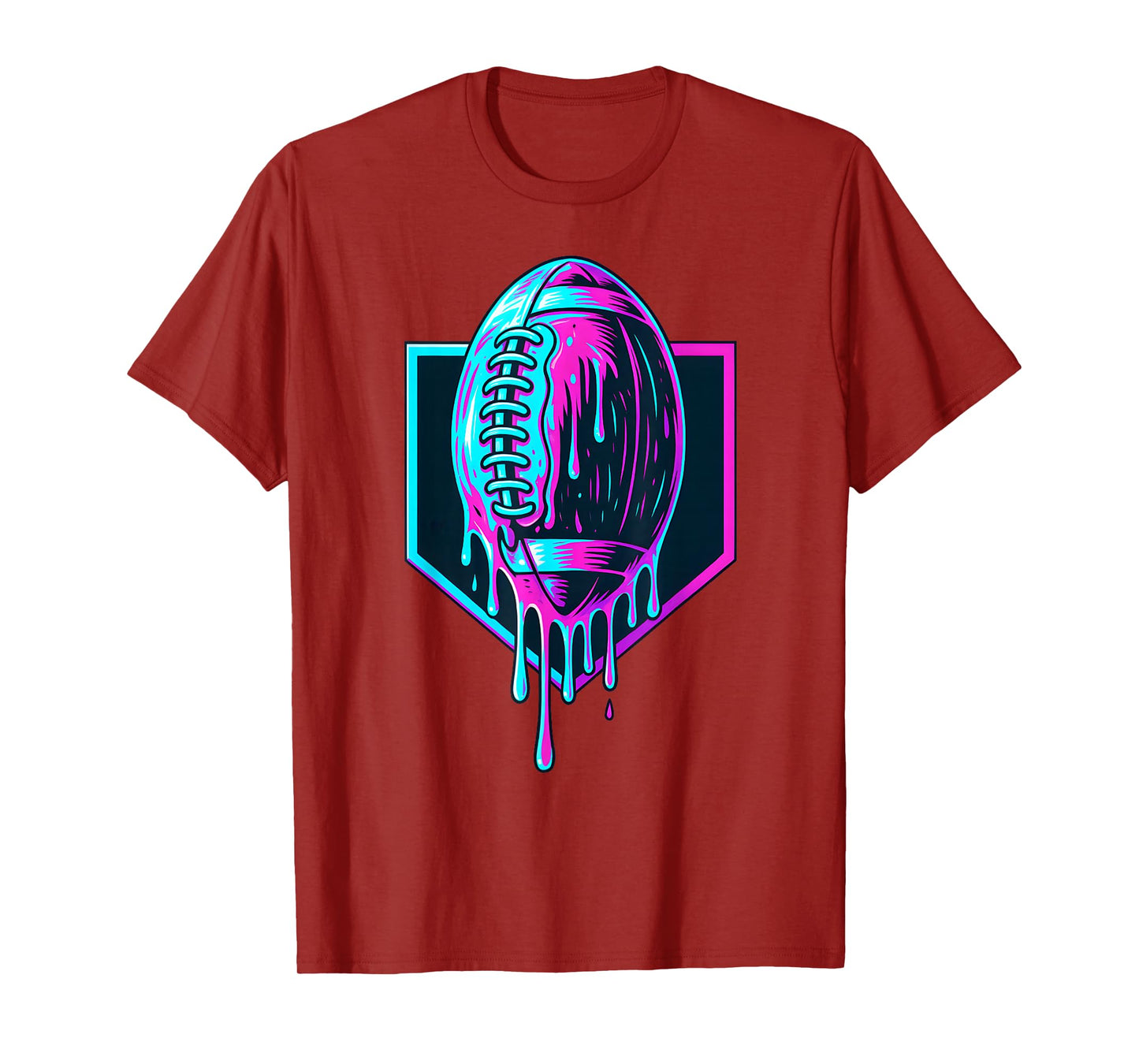 Football Drip for Boys Ice Cream Drip Youth Boys Football T-Shirt