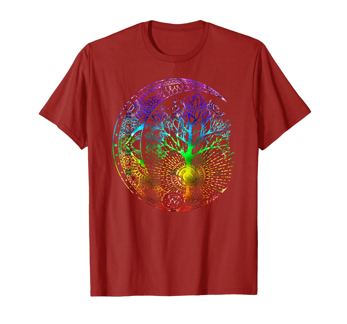 Mandala Moon Chakra Tree of Life T-Shirt