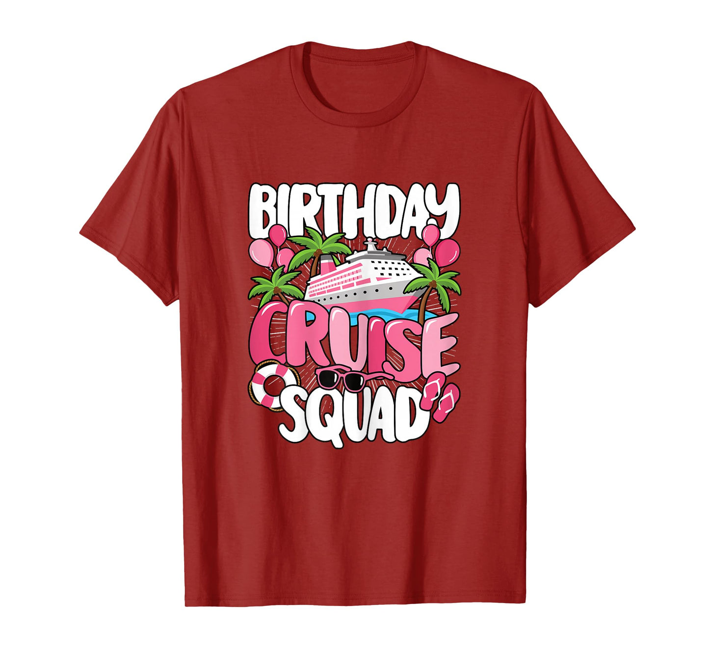 Birthday Cruise Squad Cute Sea Trip Women Girls Kids T-Shirt