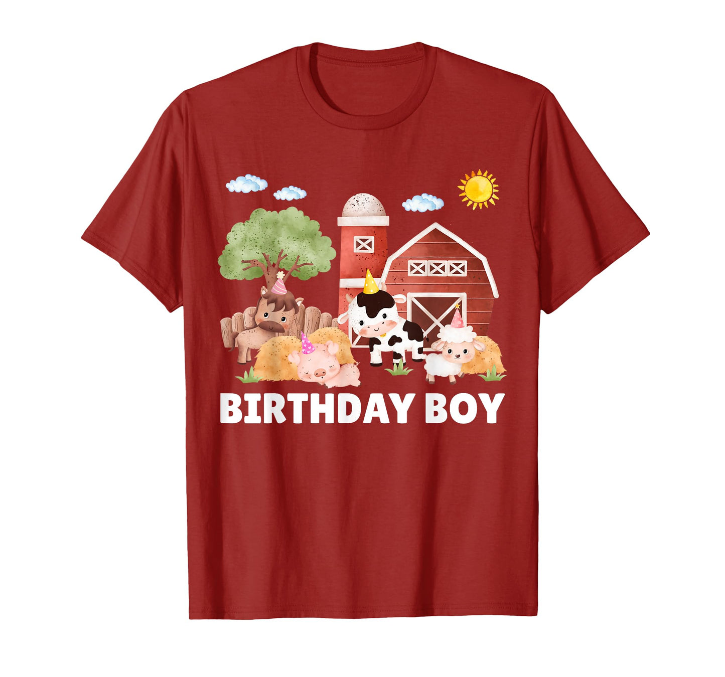 Birthday Boy Farm Animals Family Matching T-Shirt