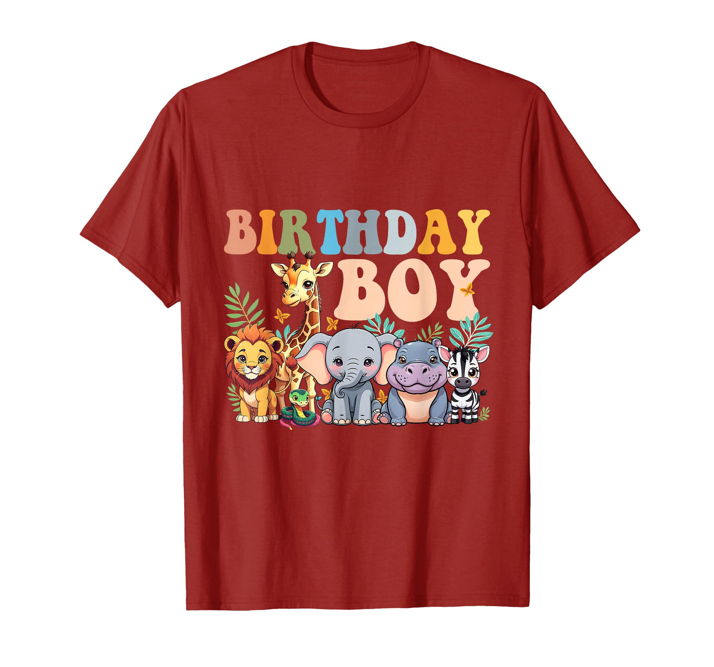 Birthday Boy Kids Safari Squad Zoo Jungle Animal Toddler T-Shirt