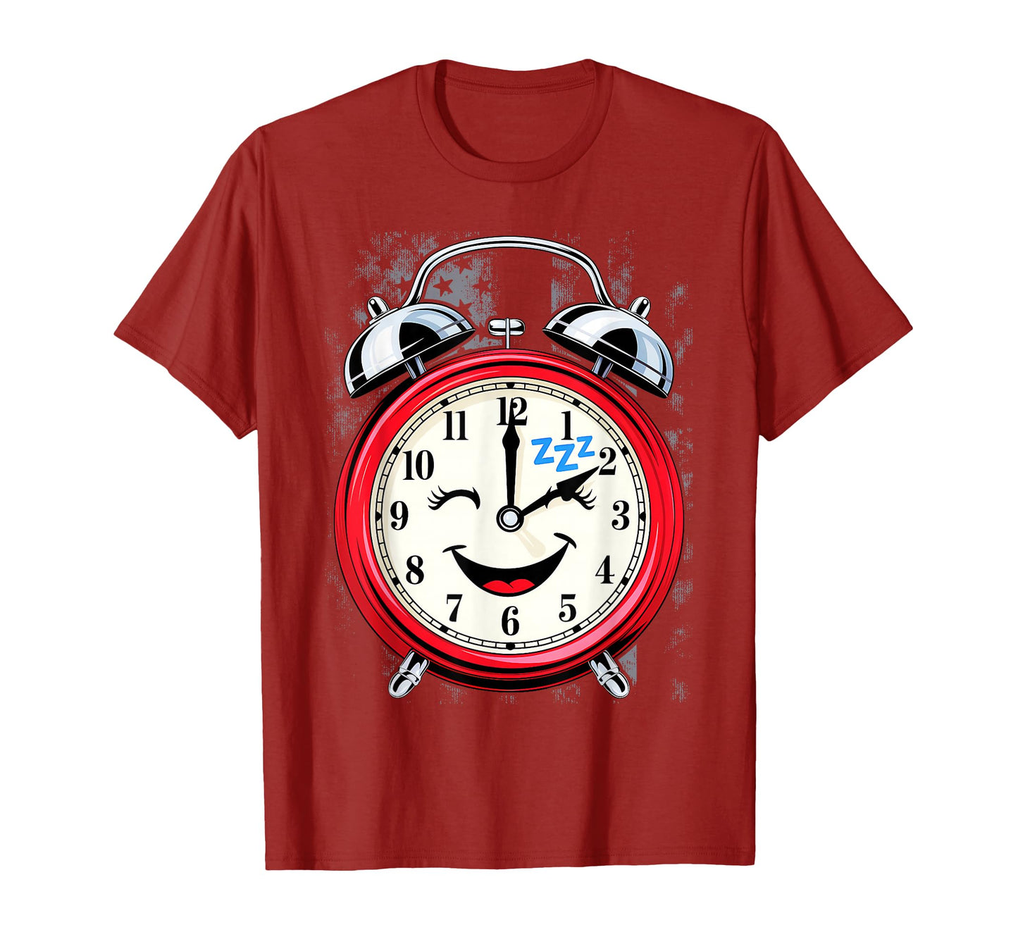 Alarm Clock Cute Face Vintage Sleeping Funny T-Shirt