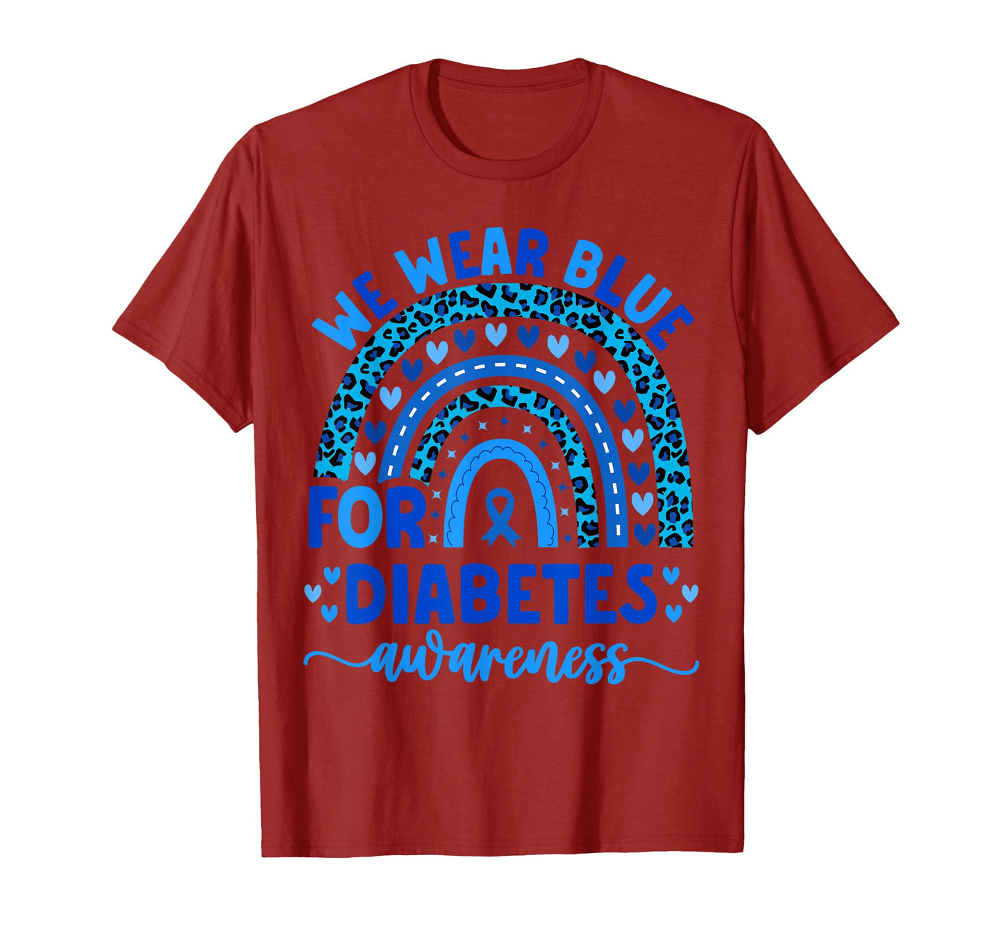 We Wear Blue For Diabetes Awareness Men Women Kids diabetic T-Shirt