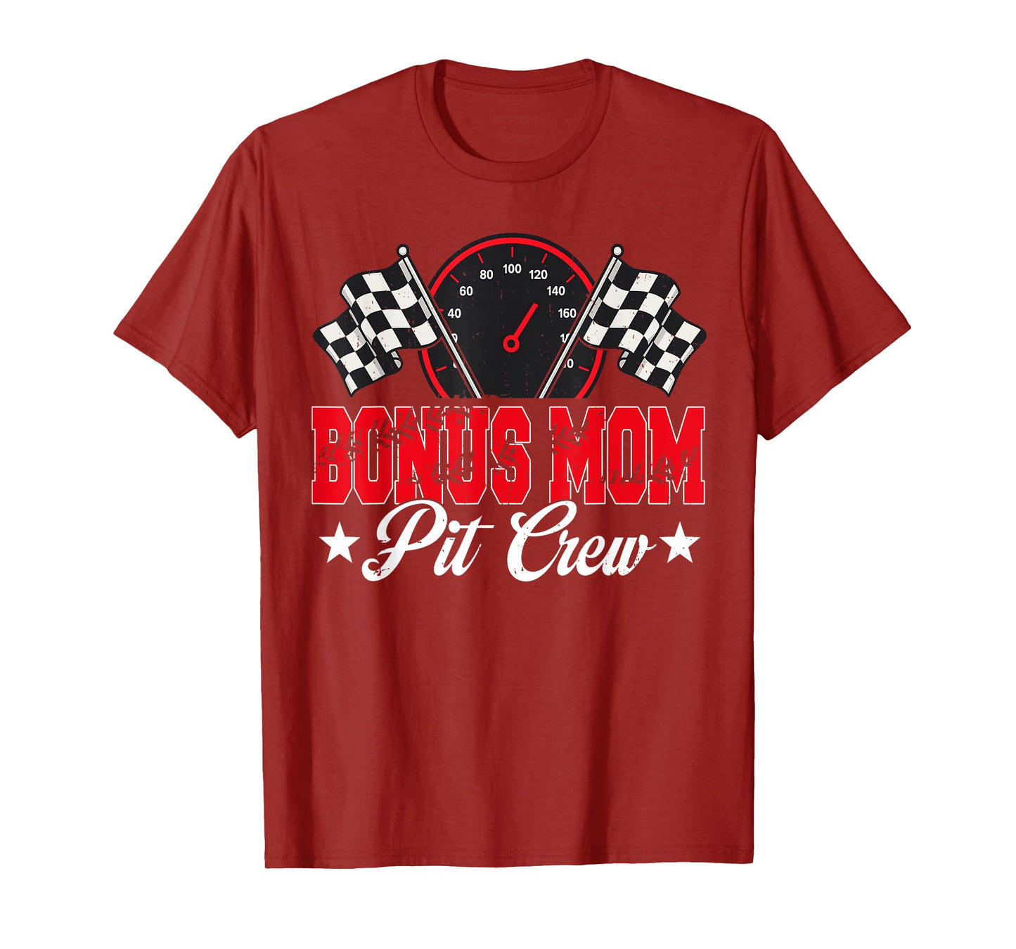 Race Car Birthday Party Racing Family Bonus Mom Pit Crew T-Shirt