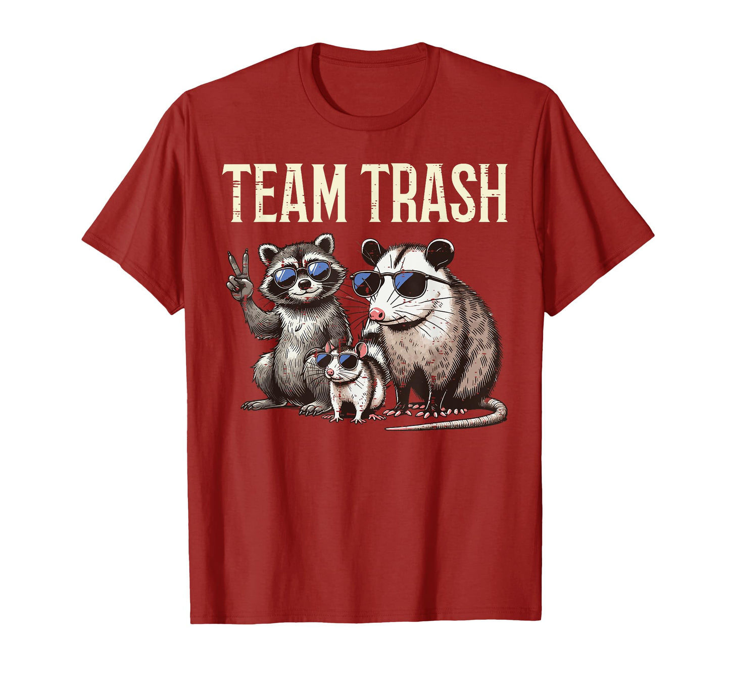 Team Trash Raccoon Opossum Skunk Funny Possum Men Women Kids T-Shirt