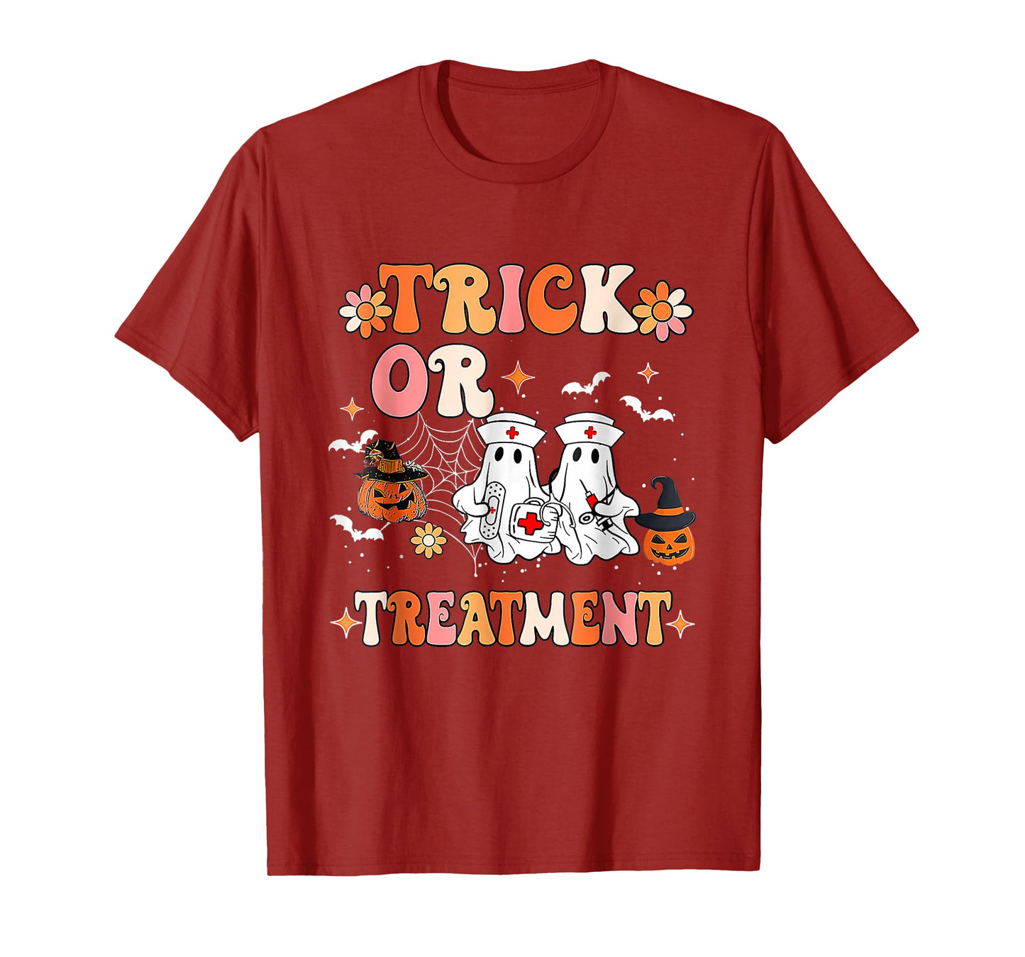 Trick Or Treatment Halloween Radiation Oncology Rad Therapy T-Shirt