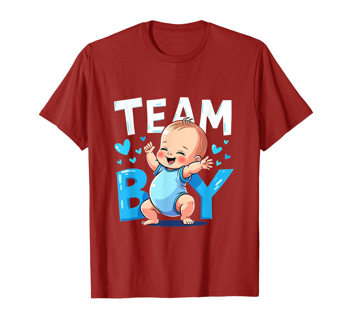 Team Boy Design Newborn Baby Boy Gender Reveal T-Shirt