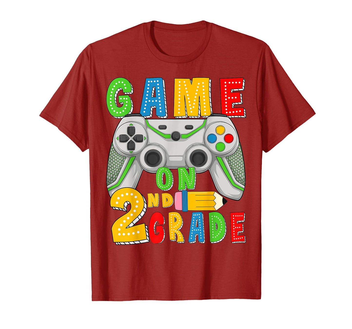 Game On Second Grade Back To School Gamer 2nd Grade Boys Kid T-Shirt