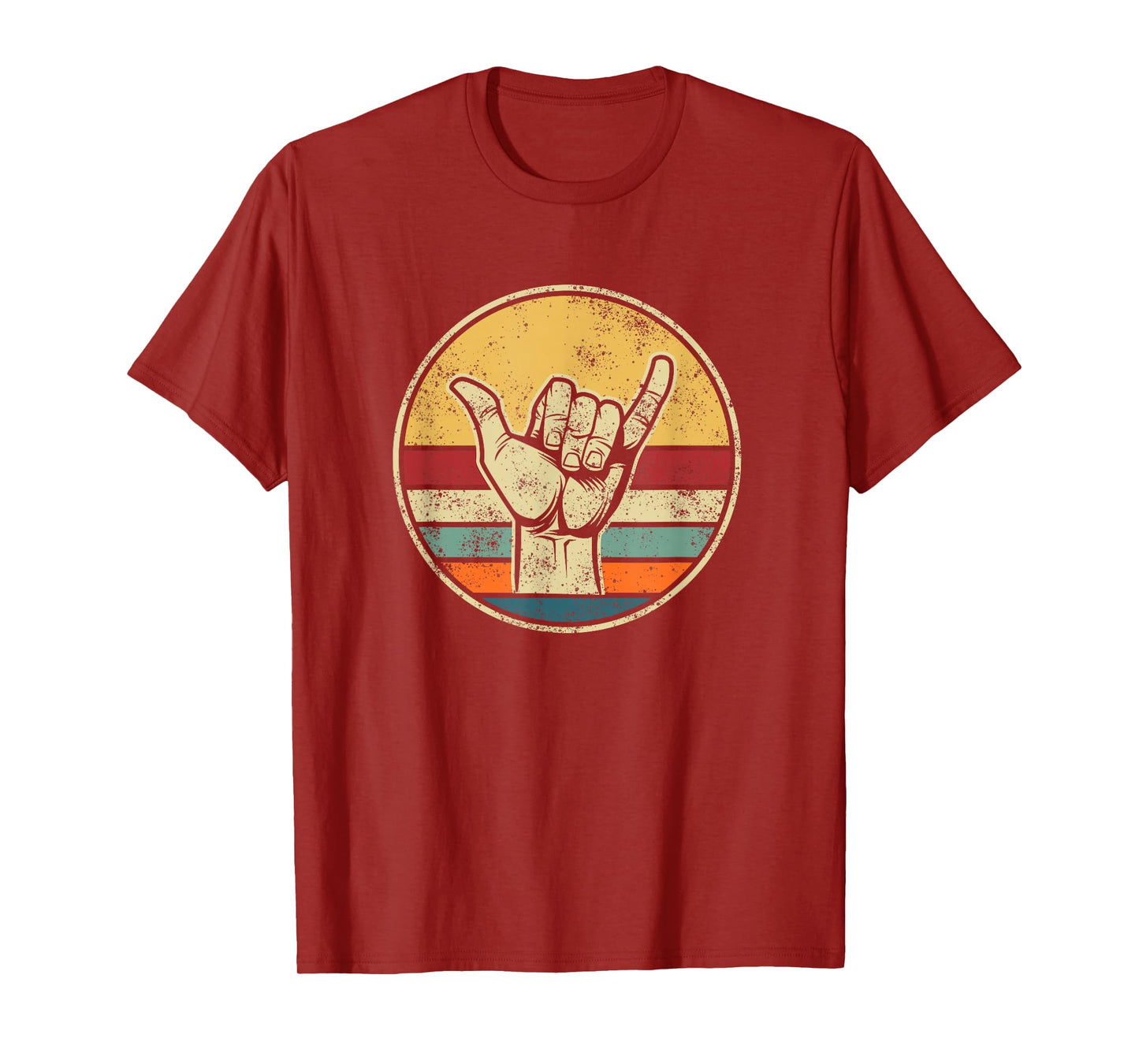 Shaka Surfing Beach Apparel Design Surfer Greeting Hand T-Shirt