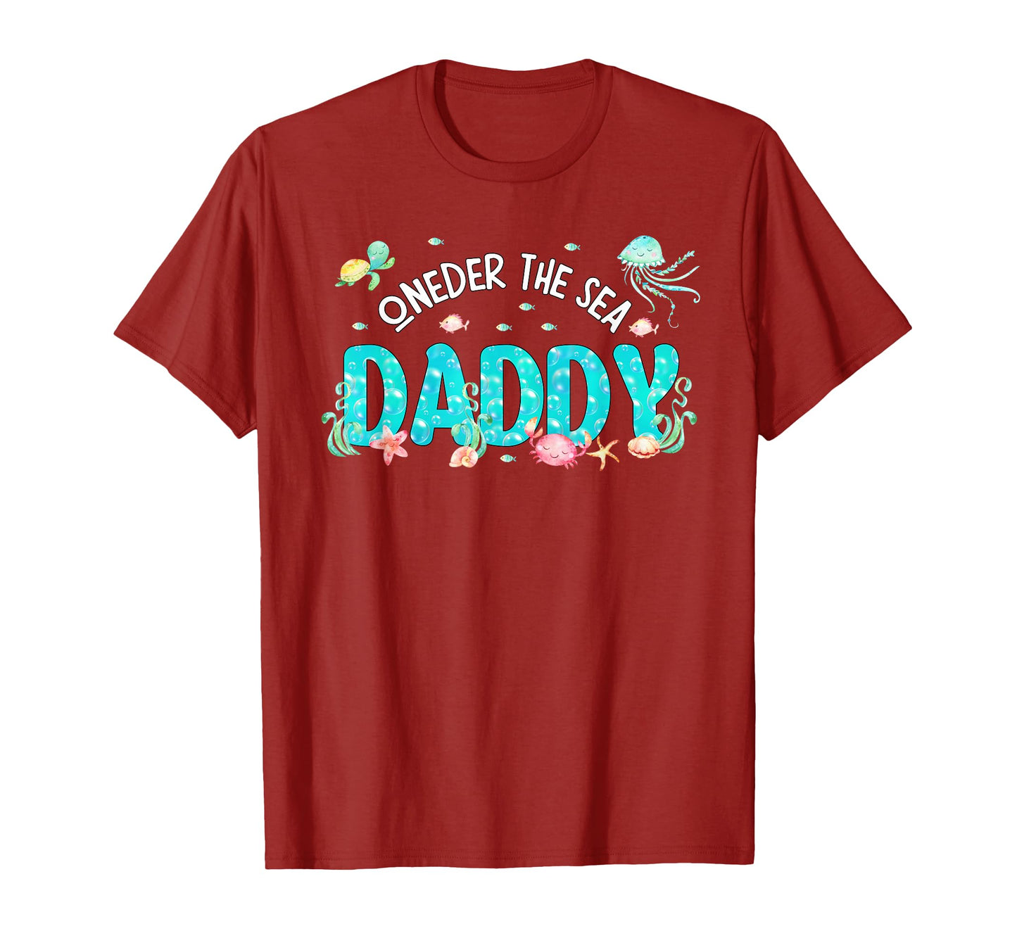 Mens Under Sea Daddy Birthday Girl Boy Matching Family Party T-Shirt