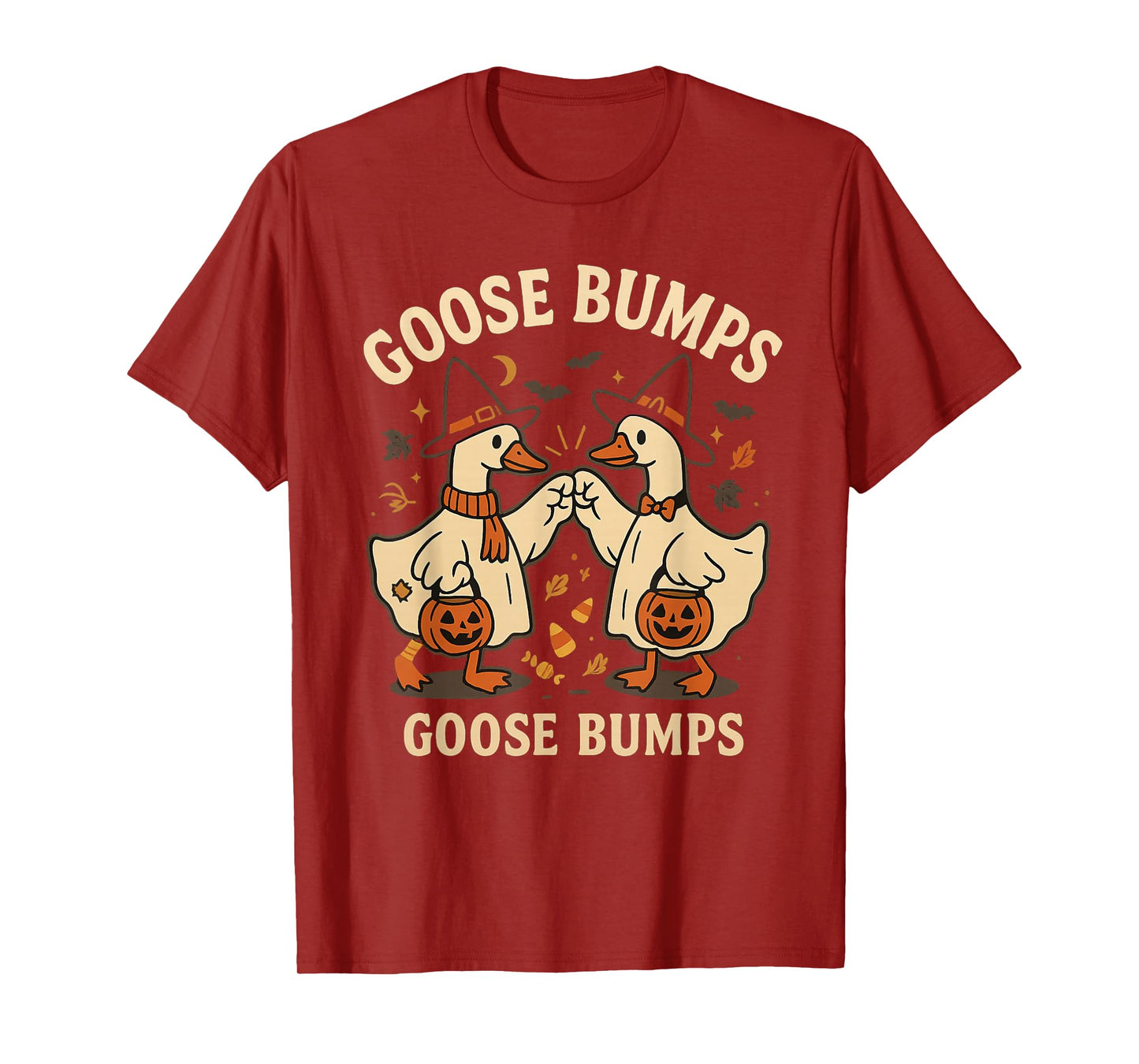 Goose Bumps Funny Halloween Geese Fist Bump T-Shirt