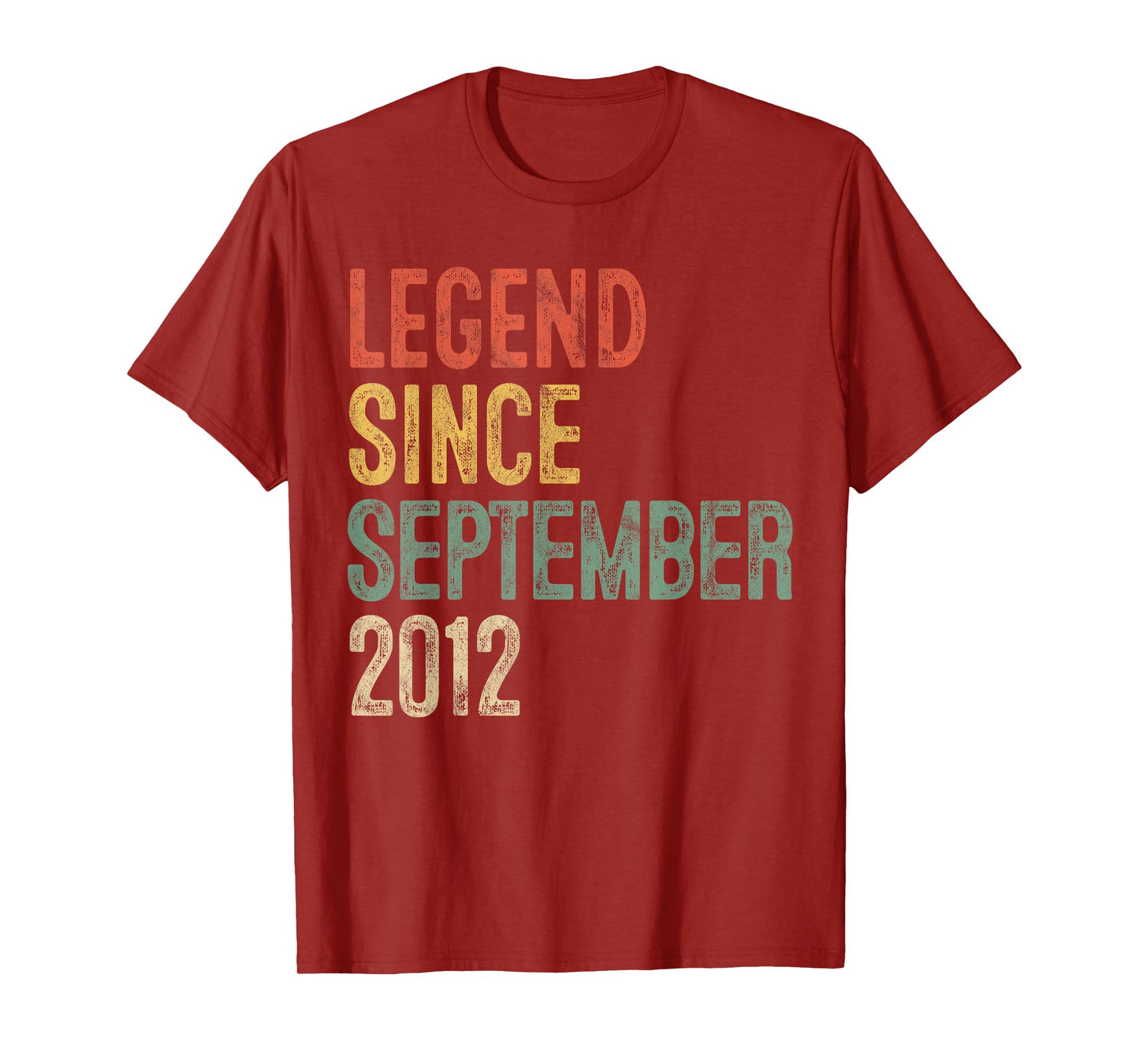 Legend 2012 13th Birthday Gifts for Boy Girl 13 Year Old T-Shirt