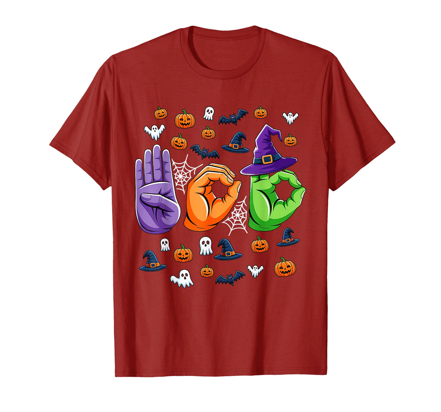 Boo Hands American Sign Language Pride ASL Halloween Costume T-Shirt