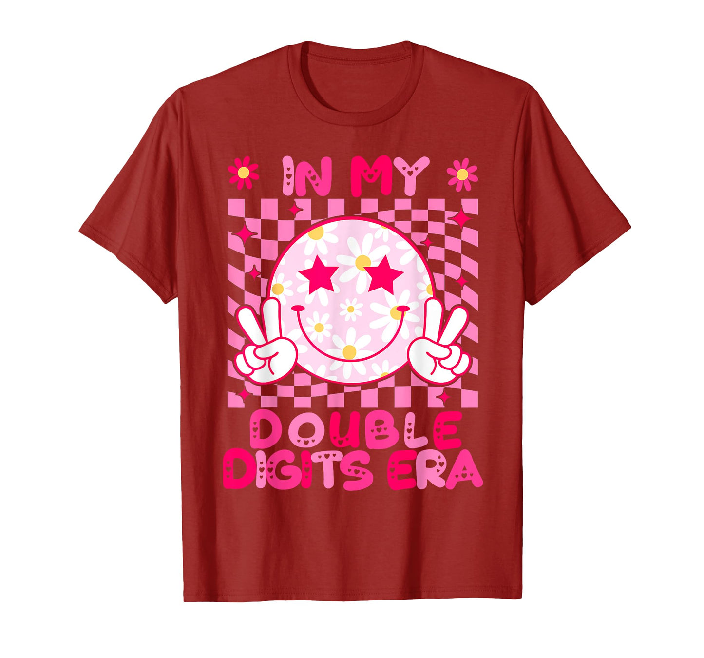 In My Double Digits Era Retro 10 Year Old 10th Birthday Girl T-Shirt