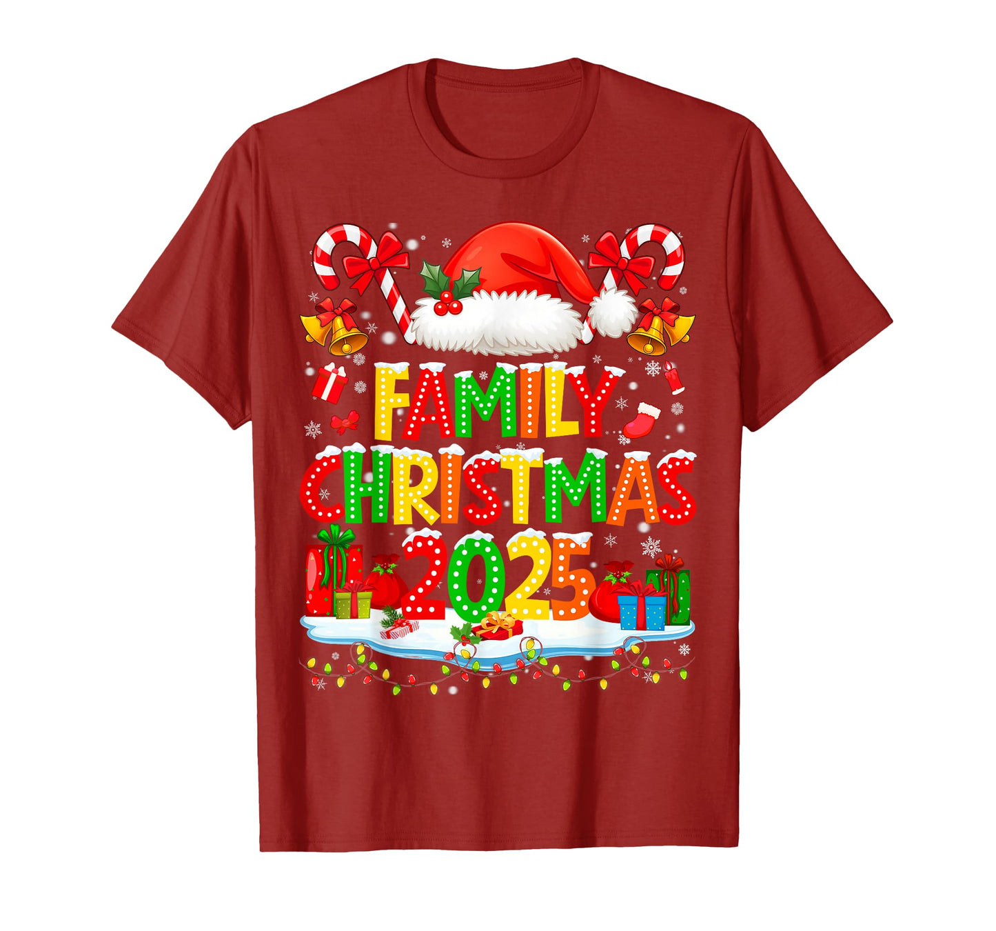 Funny Family Matching Christmas 2025 Pajamas PJs Outfit Gift T-Shirt