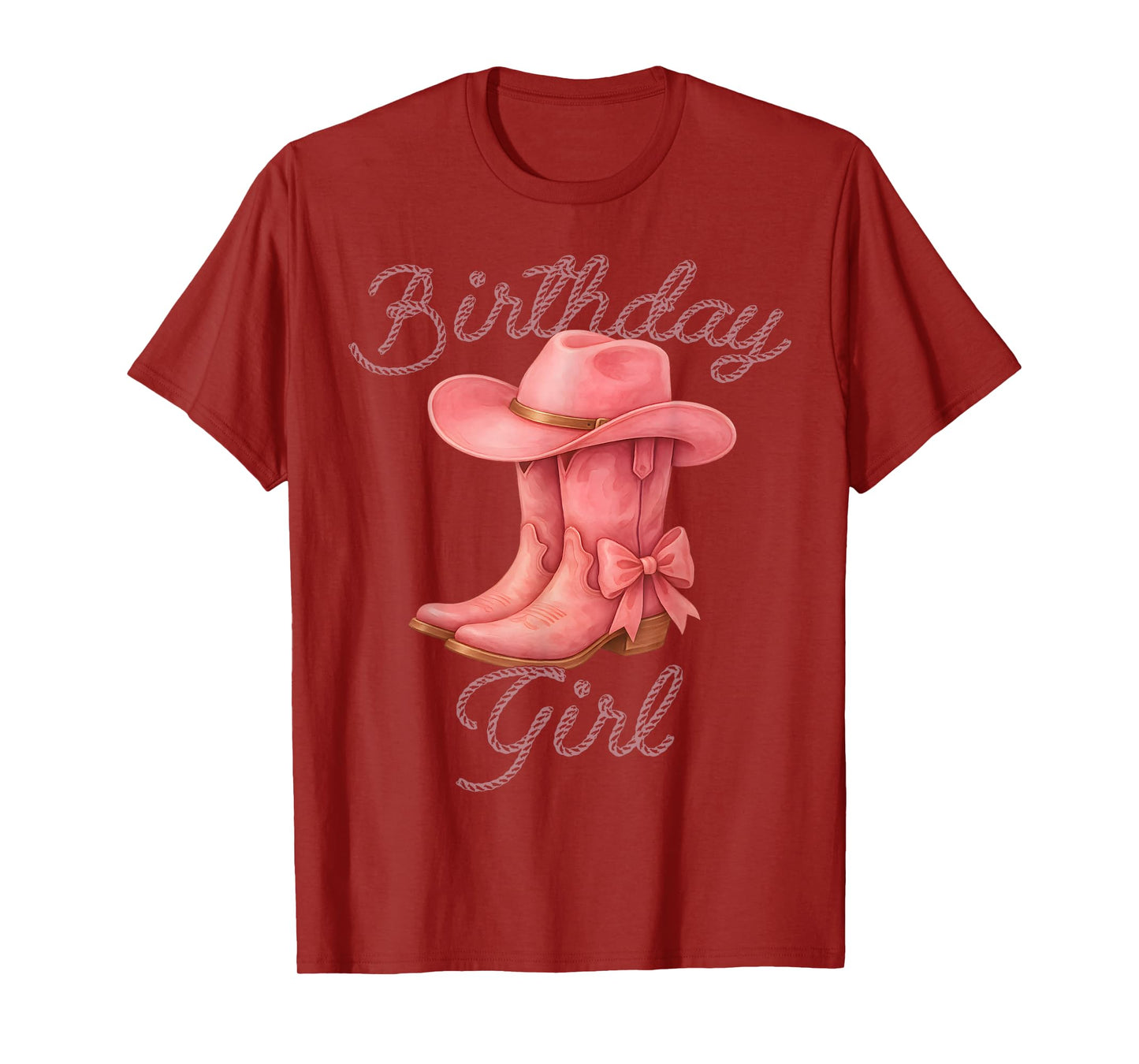 Cowgirl Coquette Bow Western Birthday Girl Party T-Shirt