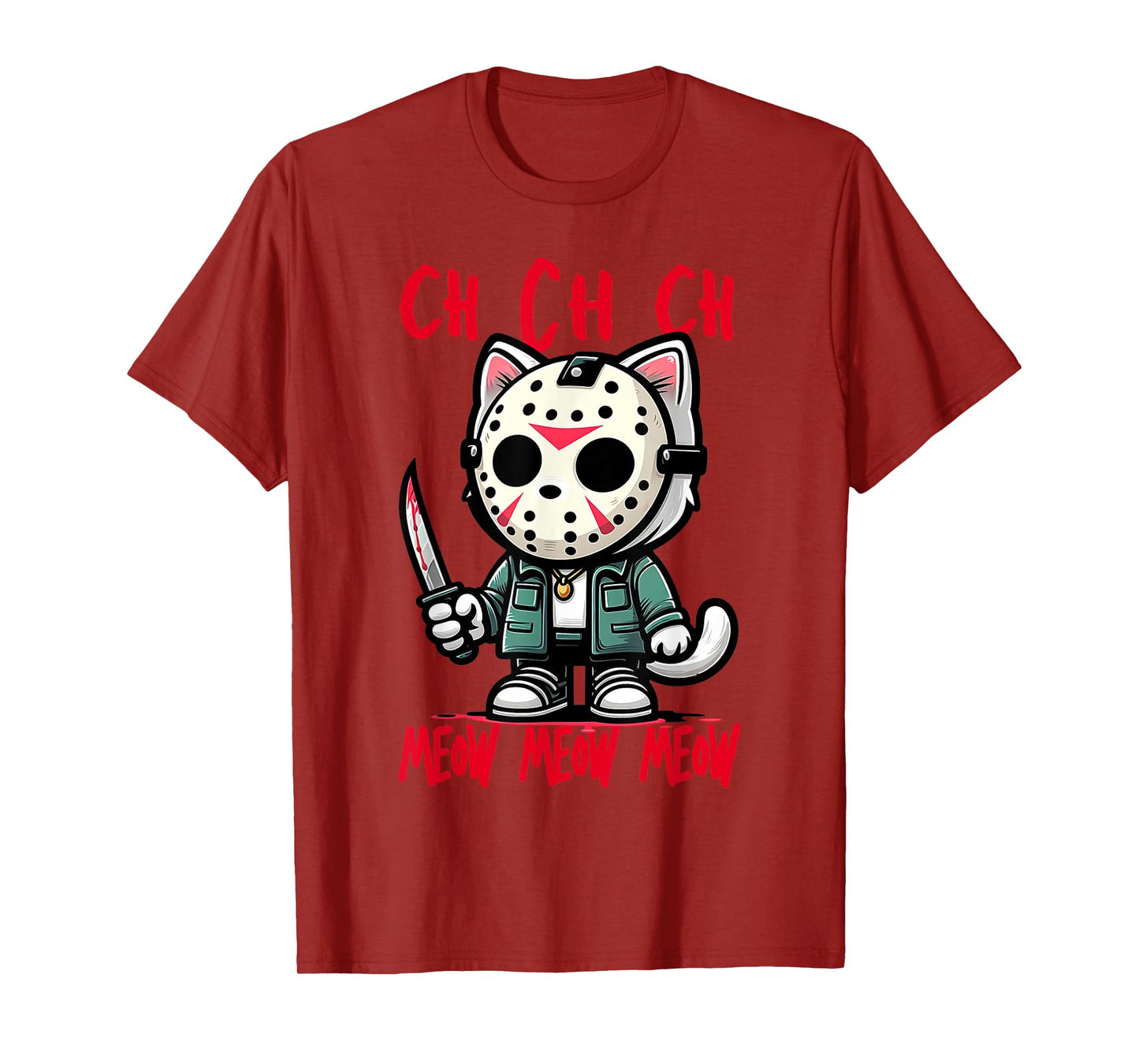 Ch Ch Ch Meow Meow Meow Friday Halloween Costume Funny Cat T-Shirt